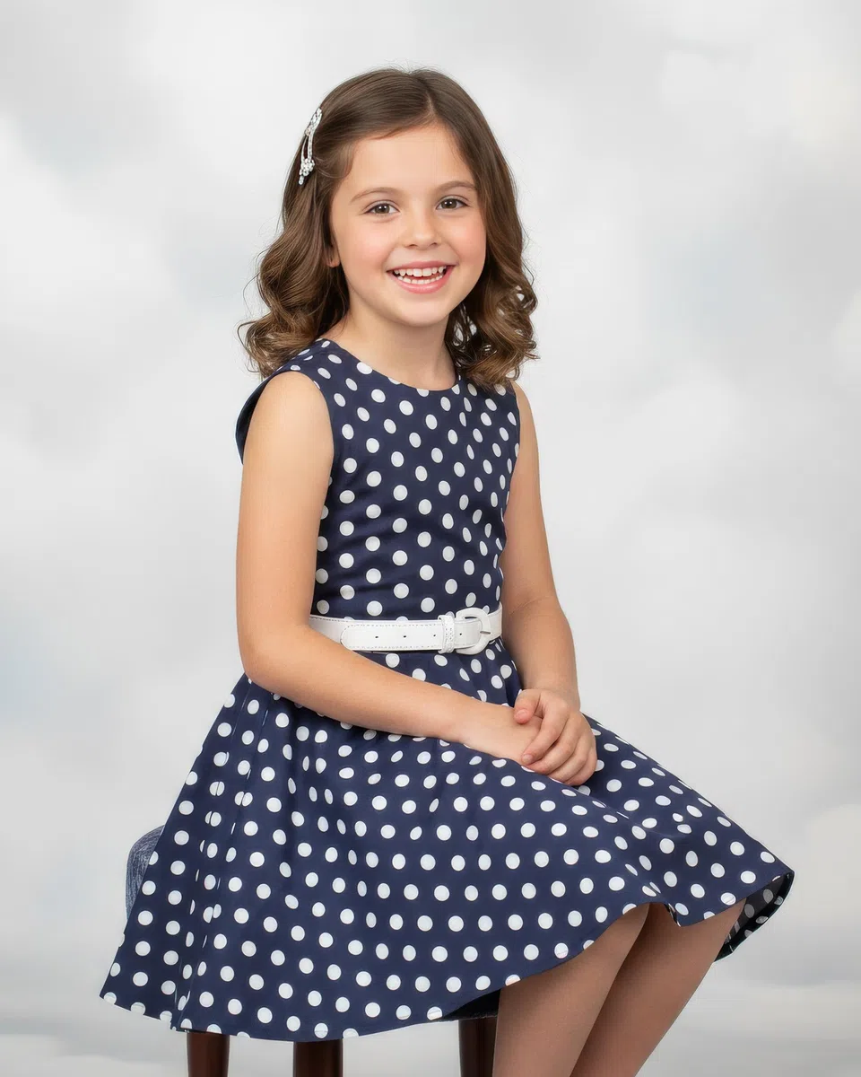 BlackButterfly Bambini Abito Vintage a Pois Anni '50 "Audrey