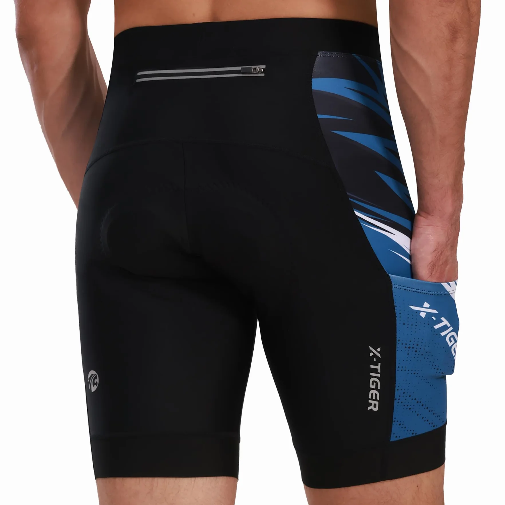 X-TIGER Pantaloncini Ciclismo Uomo 5D Gel Imbottito MTB Corti Bicicletta Traspiranti Pantaloni Antiscivolo Bici Tasche