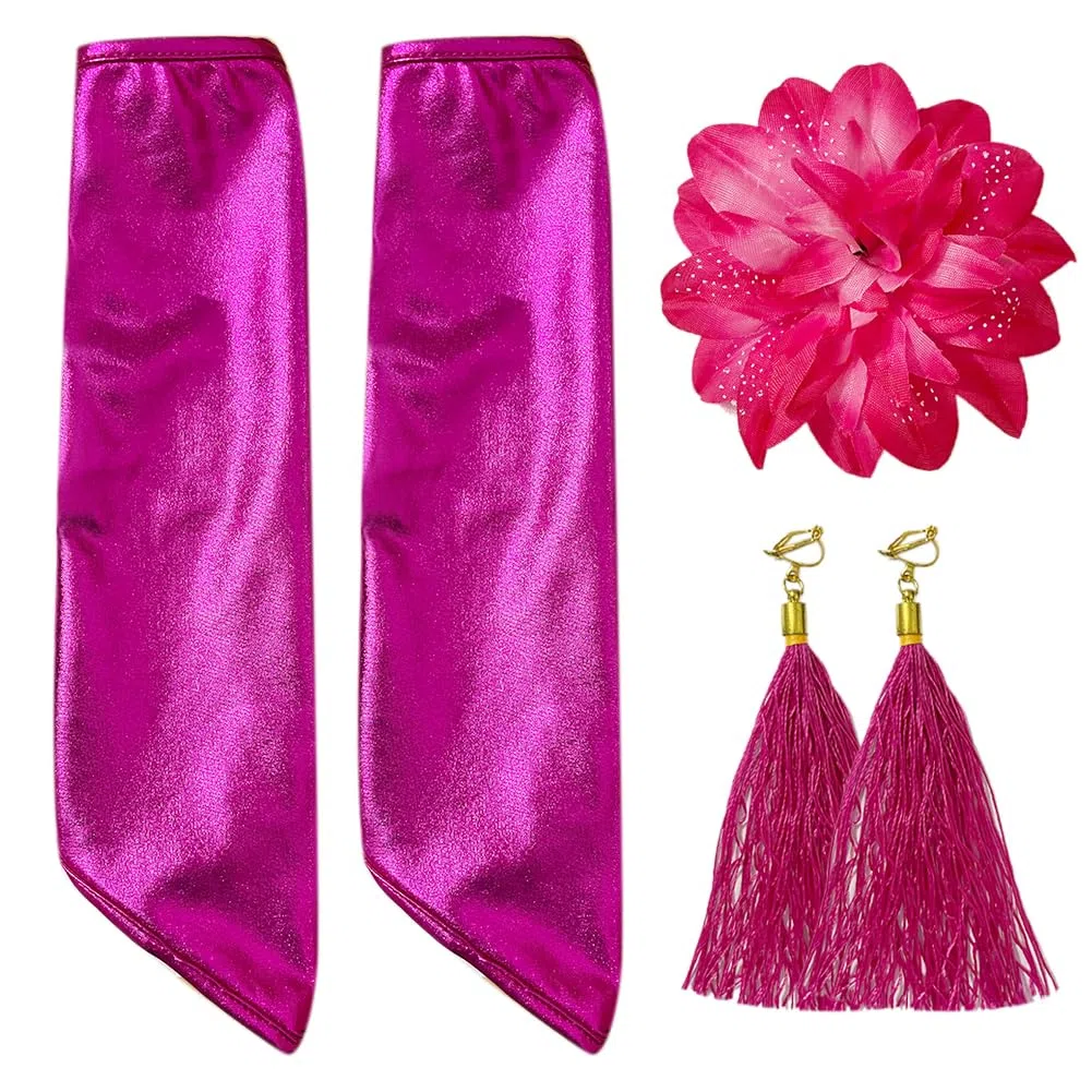 Ragazze Paillettes Loop Nappe Abito da Ballo Latino Bambini Salsa Samba Rumba Tango Jazz Carnevale Performance Costume da Competizione (Taglie più Piccole)