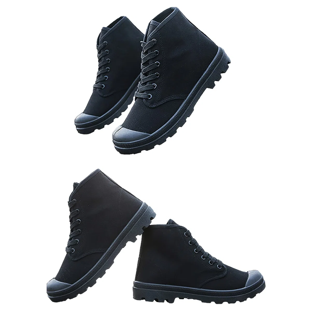 ANUFER Uomo Moda Caviglia Alta/Metà Polpaccio Stivali da Deserto Allacciato All’aperto Scarpe di Tela