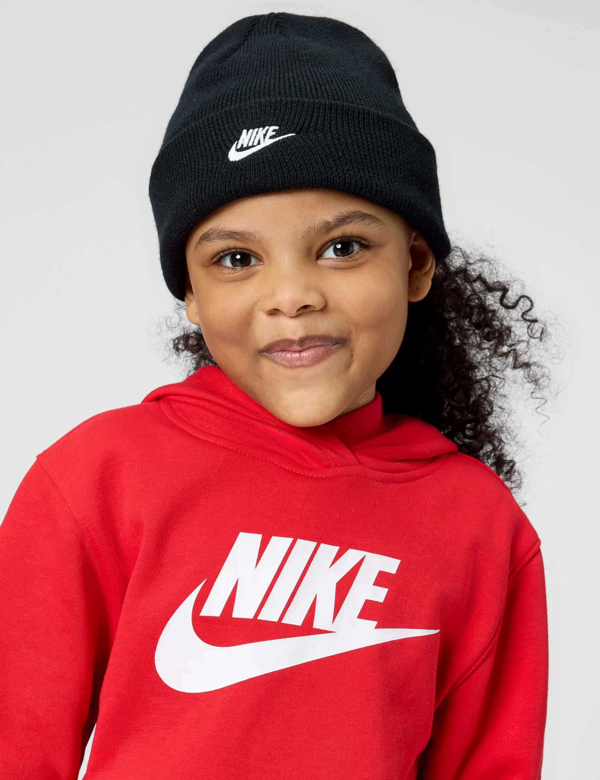 NIKE -Set Composto da Cappellino di Lana E Guanti -Cappellino con Risvolto E Logo Guanti con Logo