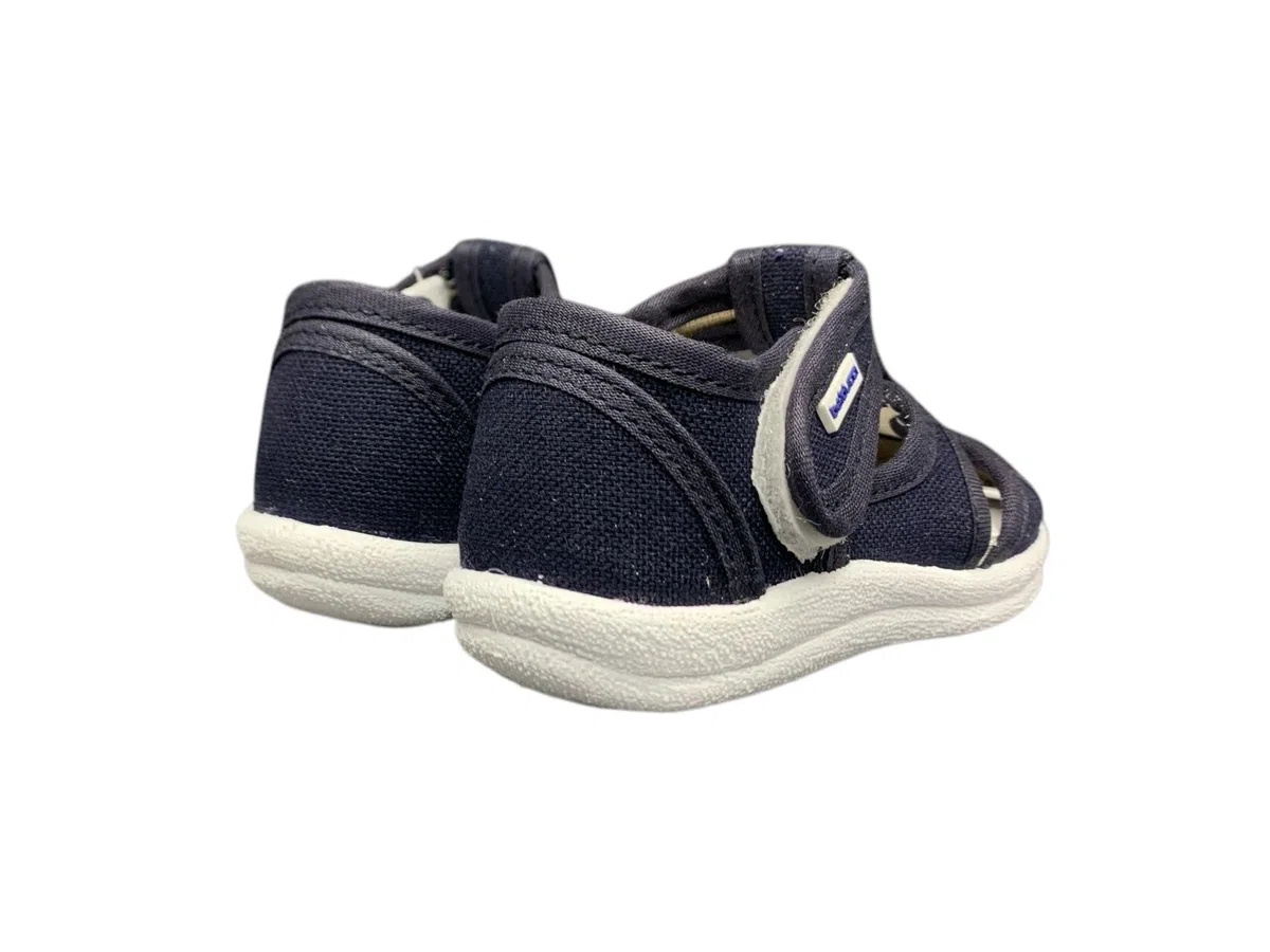 Balducci Scarpe Primi Passi in Tela, Sandalo con Chiusura a Strappo, Plantare Anatomico.NUMERI DAL 19 AL 26