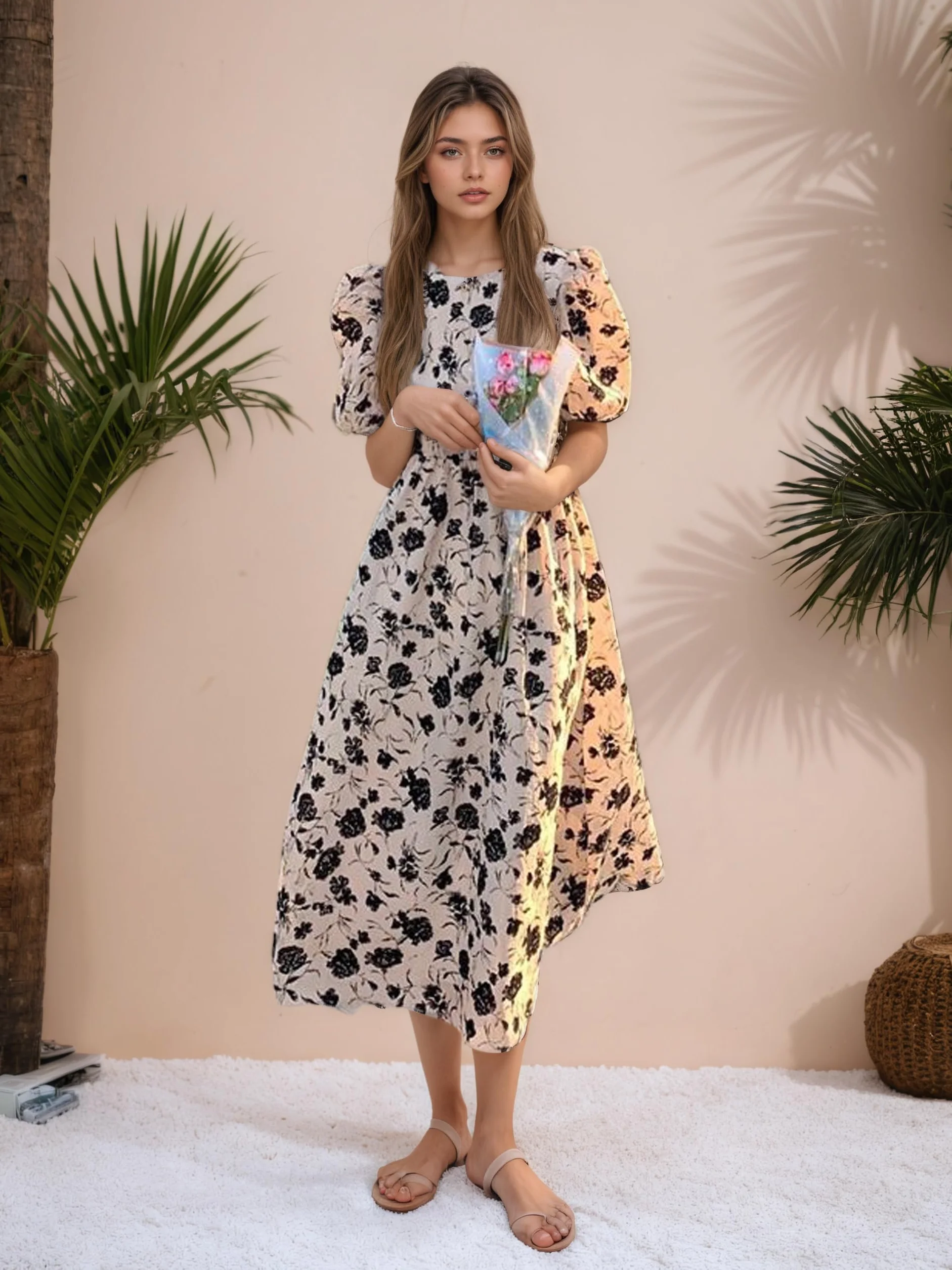 Abito premaman ad asciugatura rapida, abito da gravidanza, casual, a maniche corte, elastico, flessibile, con scollo a goccia