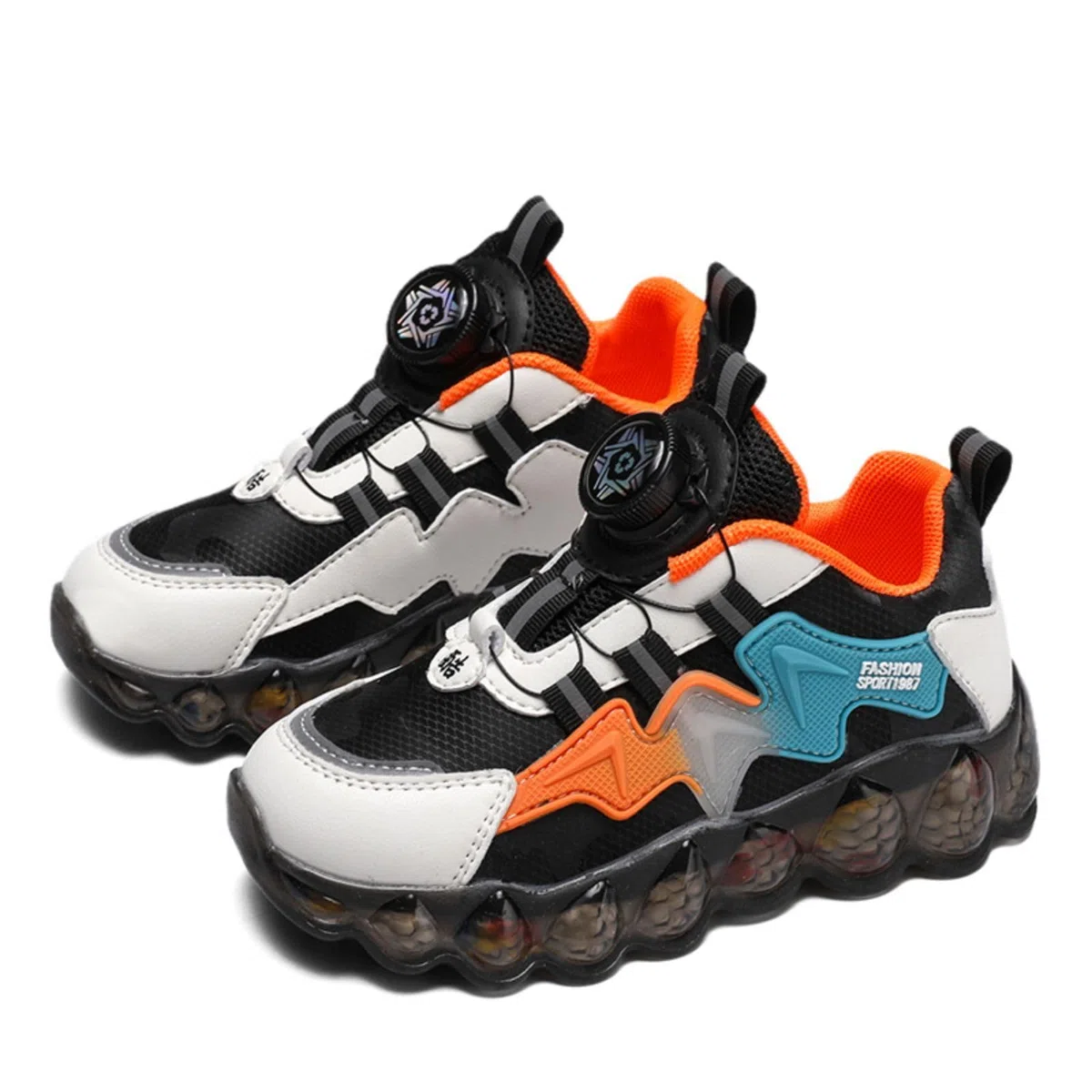 Nuove Scarpe da Basket per Bambini Scarpe Sportive per Bambini Scarpe Sportive con Fibbia Twist Scarpe da Basket per Bambini e Bambine