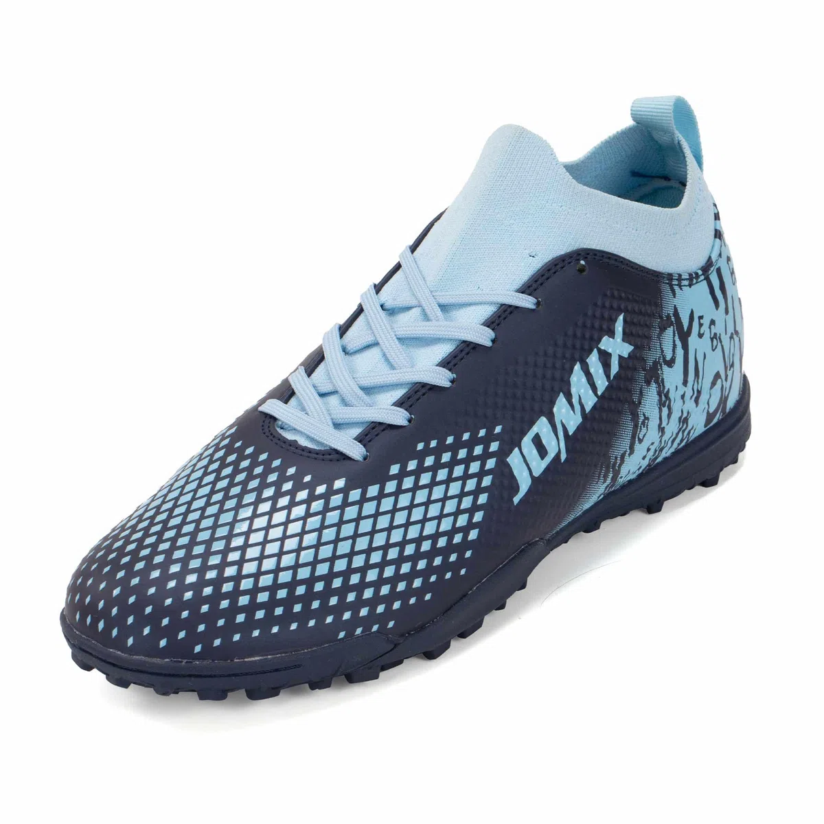 JOMIX Scarpe da Calcetto Calcio Unisex Bambini Ragazzi Adolescenti – Multitacchetti TF per Campi Sintetici ed Erba Artificiale – Leggere Resistenti Antiscivolo WOS250436 (Blu, 35)