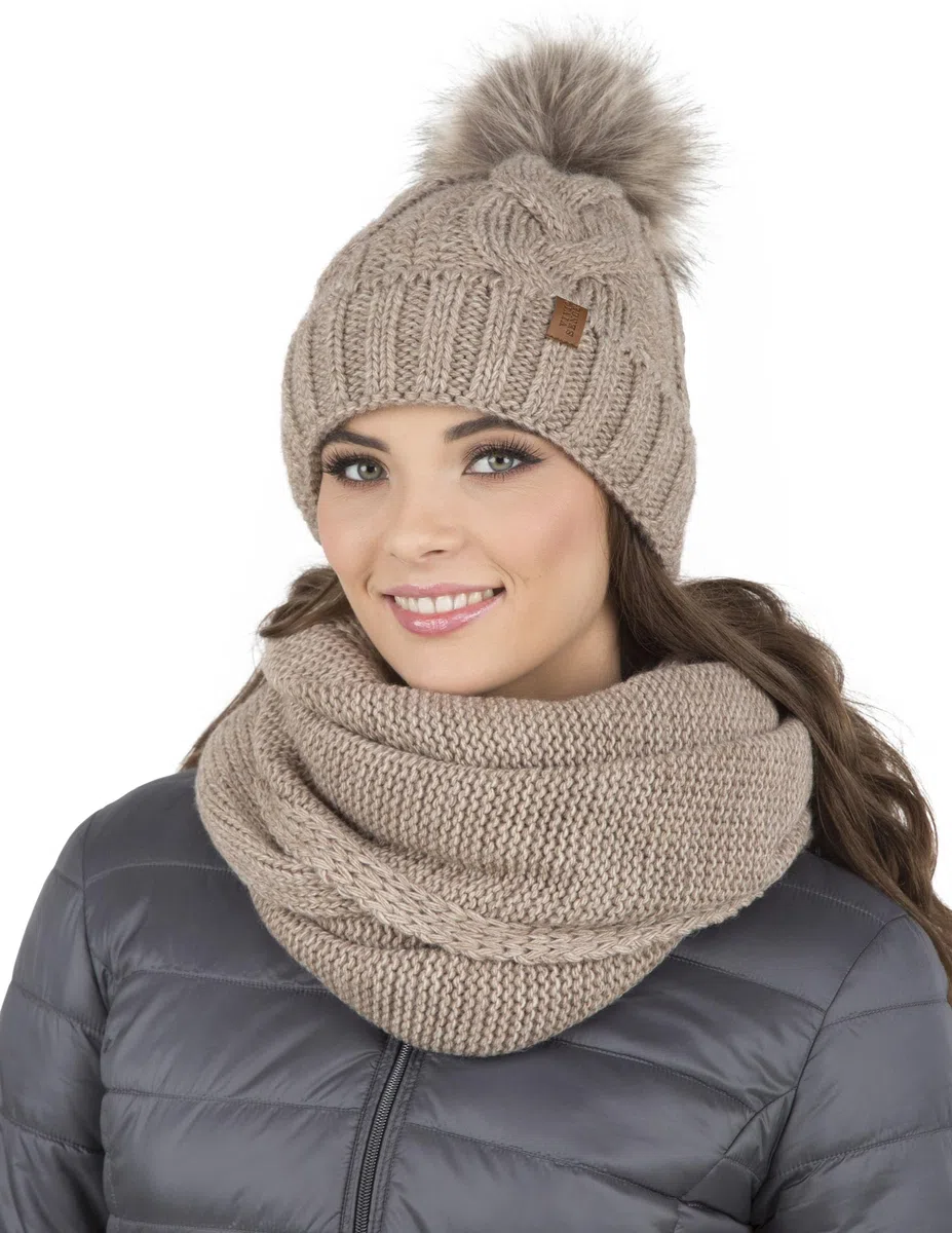 Vivisence Berretto con Pompon Donna Caldo Ideale per Giorni Freddi 7014