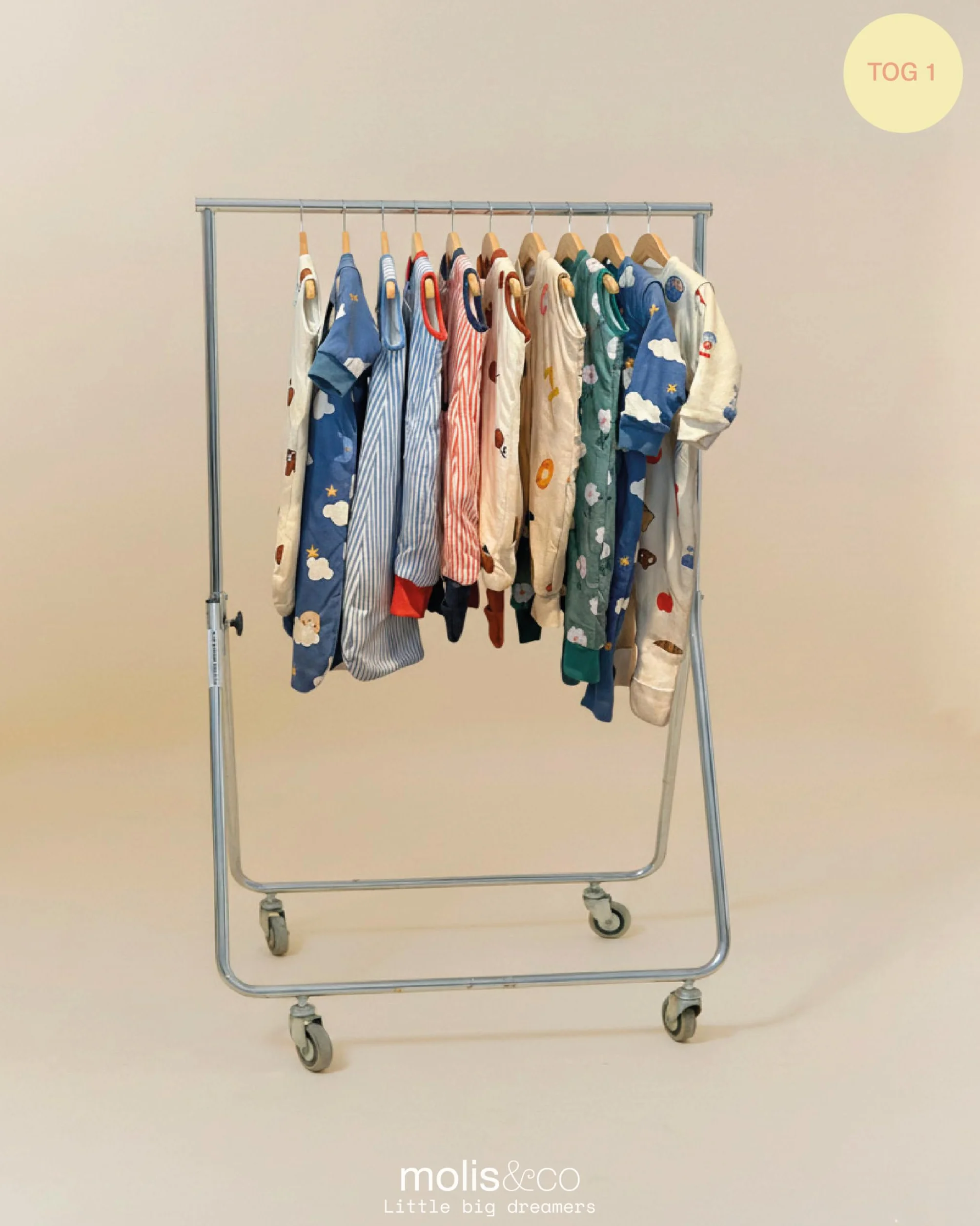 molis&co. Sacco Nanna con piedini - Sacco nanna primaverile e autunno - Sacco nanna 1 tog per Bambini - Leggermente Imbotito - 100% Cotone (Oeko-TEX 100) - Teddy (3 anni)