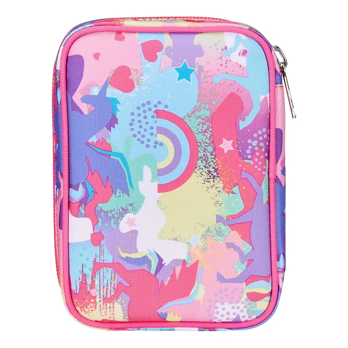 SJ GANG STYLE JAM GANG Astuccio Scuola Speed Pad, Rosa, Unibraid, Portapenne Mono Scomparto Con Plance Amovibili e Penne, Matite, Colori, Accessori Zaino, Elementari, Medie, Bambina
