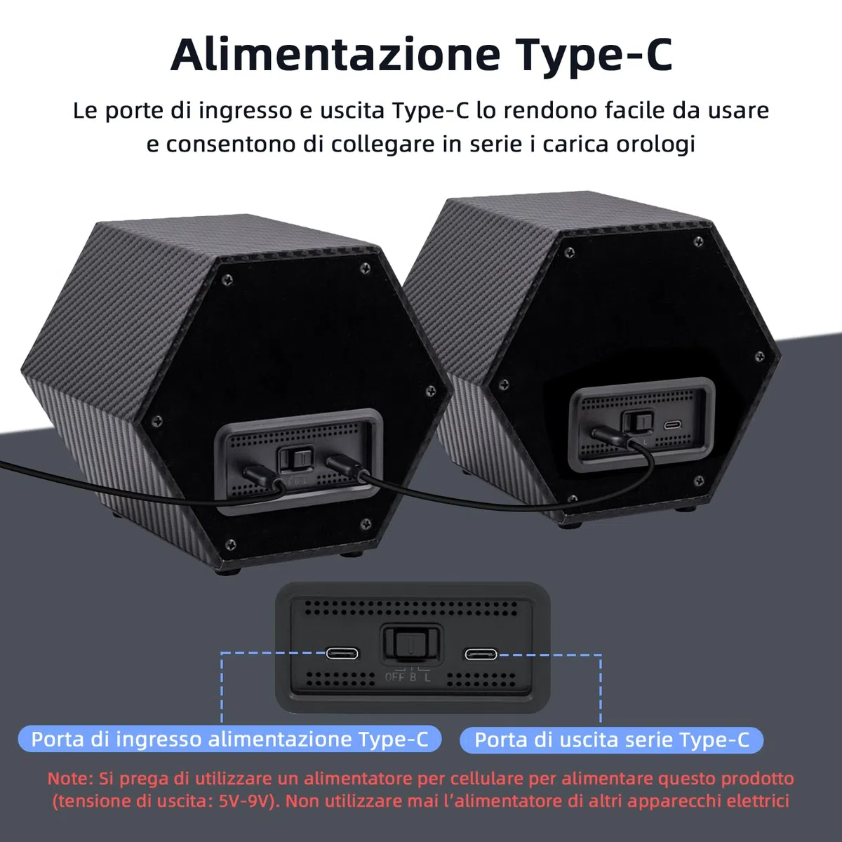 Mcbazel Caricatore automatico per orologio, in pelle PU, per 1 orologio, con motore silenzioso, alimentato tramite USB C