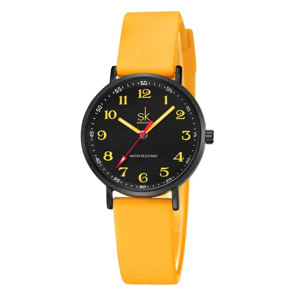 SHENGKE SK Scrub ultra sottile alla moda Orologio da donna per professionisti medici, infermieri, medici, studenti Orologio con quadrante di facile lettura, cinturino in silicone colorato