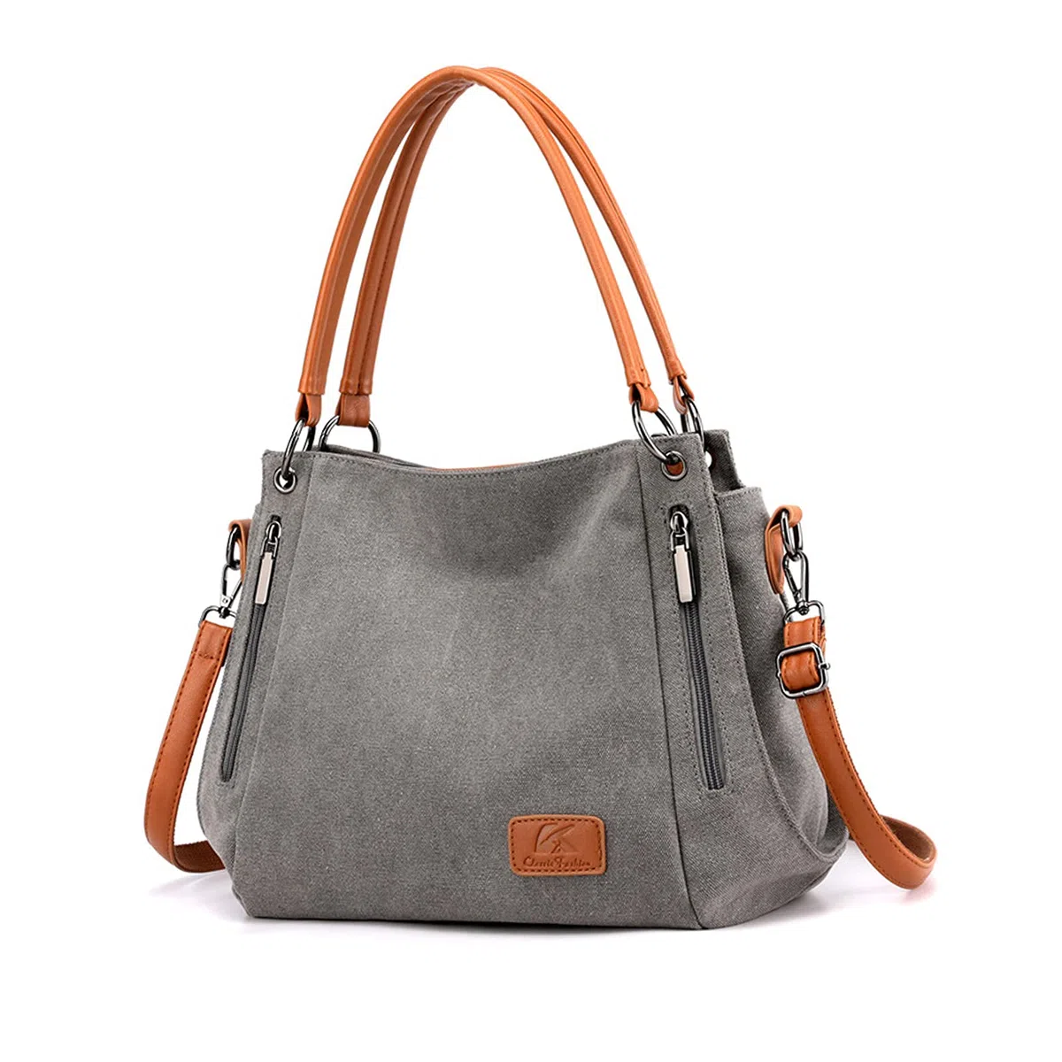 NICOLE & DORIS Borse da Donna Moda Casual Borsa a Tracolla Grande Borse a Spalla da Donna in Tela Multifunzione Borse Tote da Donna per Lavoro Shopping Viaggio Grigio