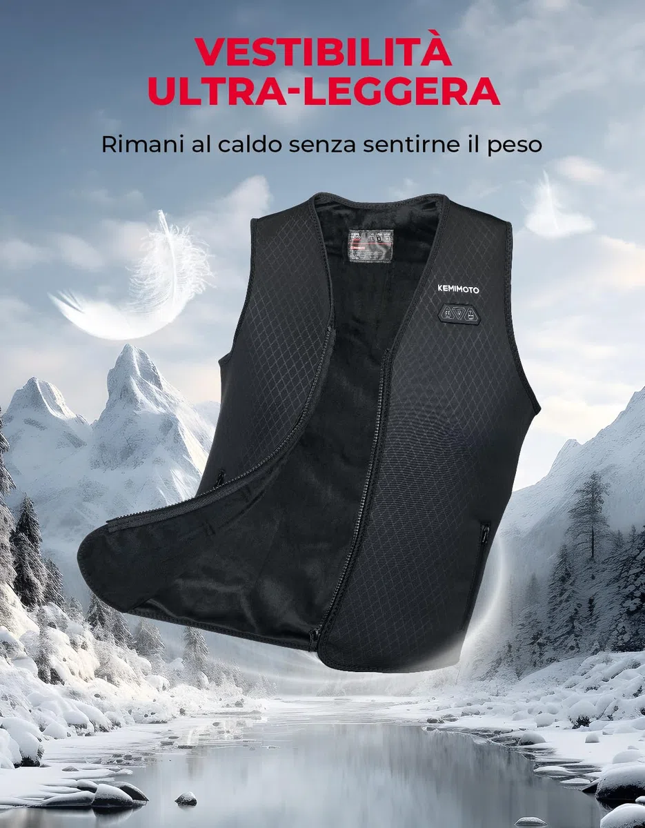 KEMIMOTO Gilet Riscaldato Donna, Elettrico Gilet Riscaldato con USB, Giubbotti Riscaldati a Batteria Doppi Controlle per all’aperto Lavoro Sci Escursionismo Caccia Moto
