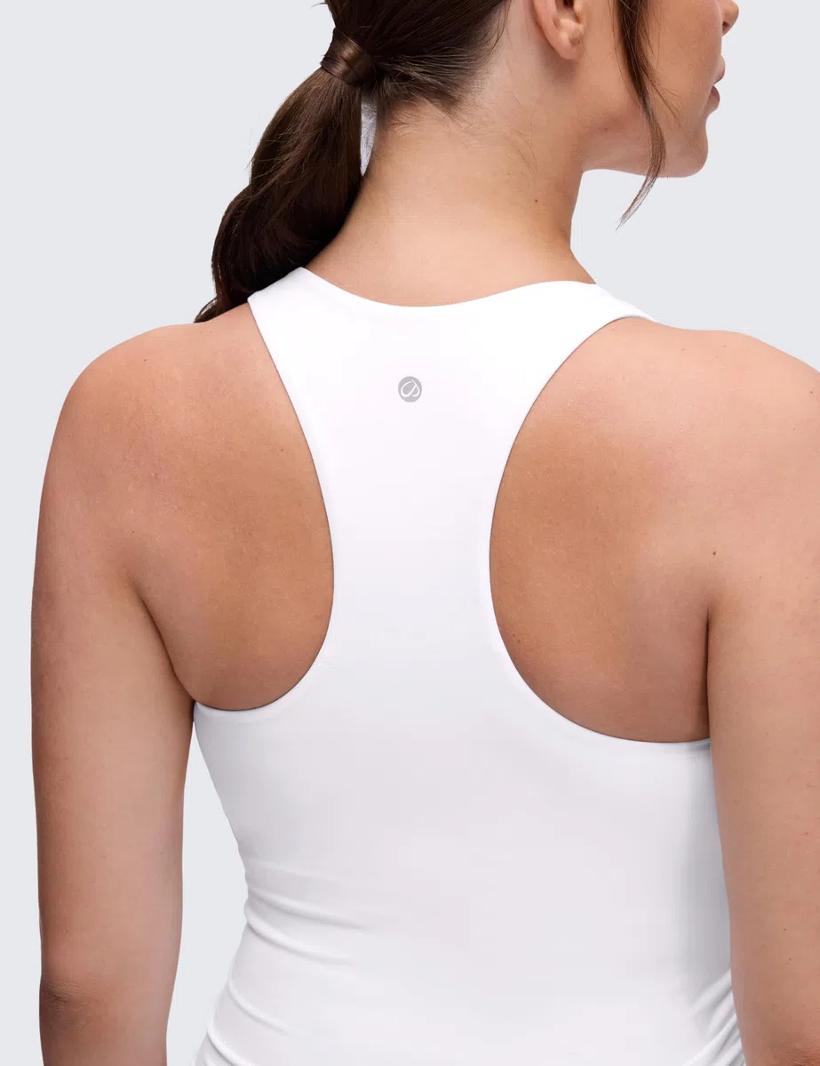 CRZ YOGA Butterluxe da Donna Racerback maternità Cisterna Cima Increspato Gravidanza Imbottito Yoga Cima