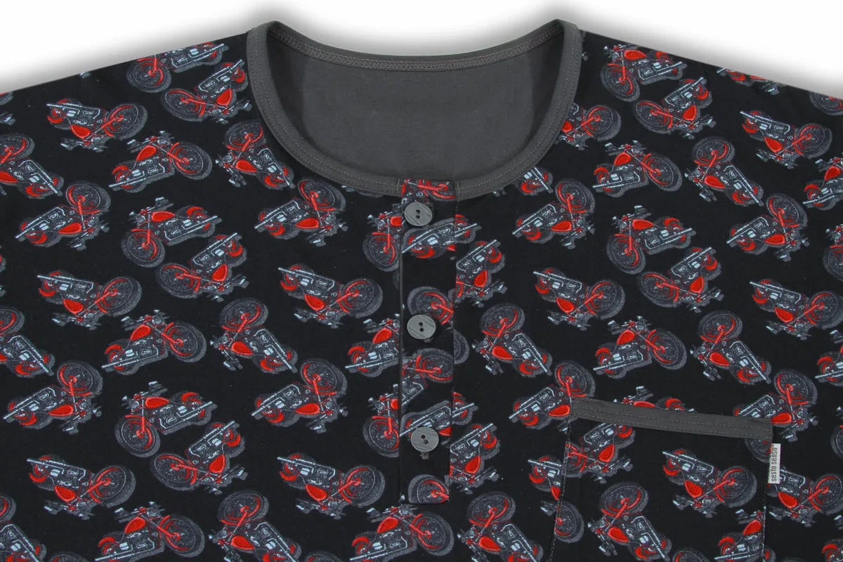 sesto senso Camicia da Notte Uomo con Cuffia Maniche Lunghe