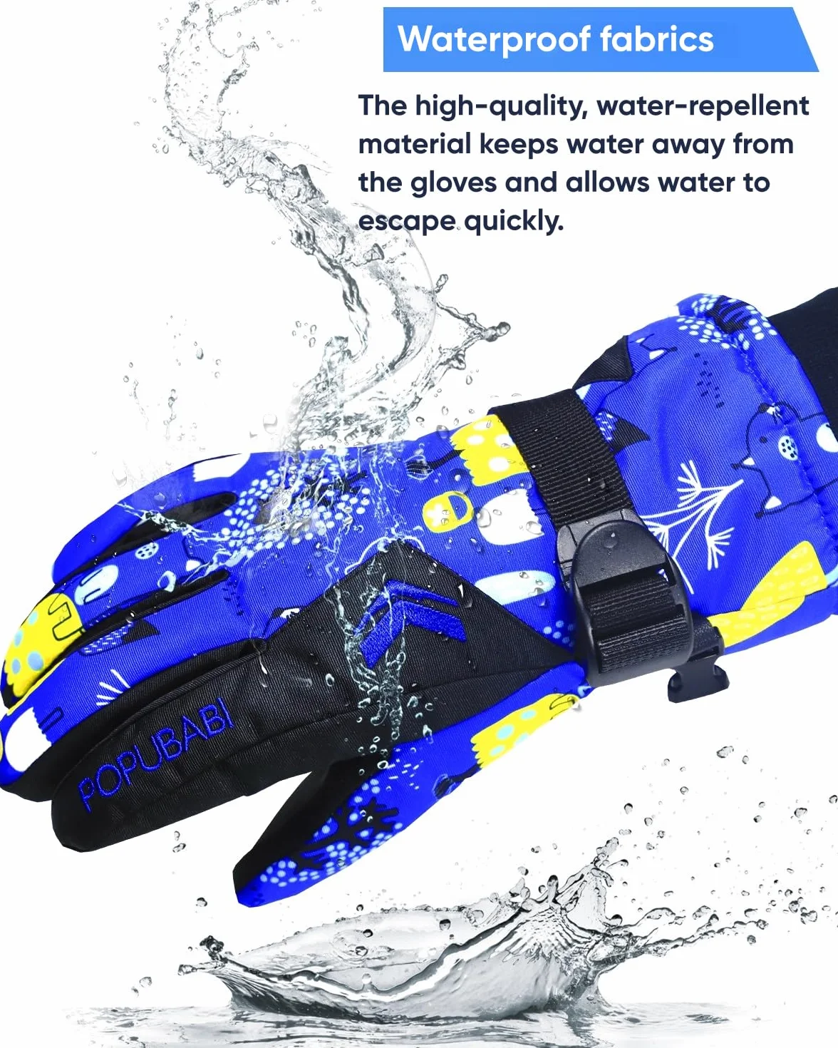 Thinsulate - Guanti da sci per bambini, impermeabili, invernali, termici, guanti da neve, per snowboard, sci, escursionismo, corsa, ciclismo