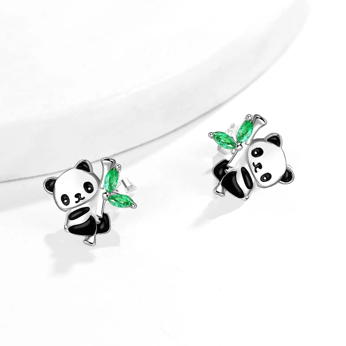 Orecchini Panda per Bambini Argento 925 Orecchini Ipoallergenici a forma di Panda Carino, Regali di Compleanno per Ragazze e Donne Adolescenti