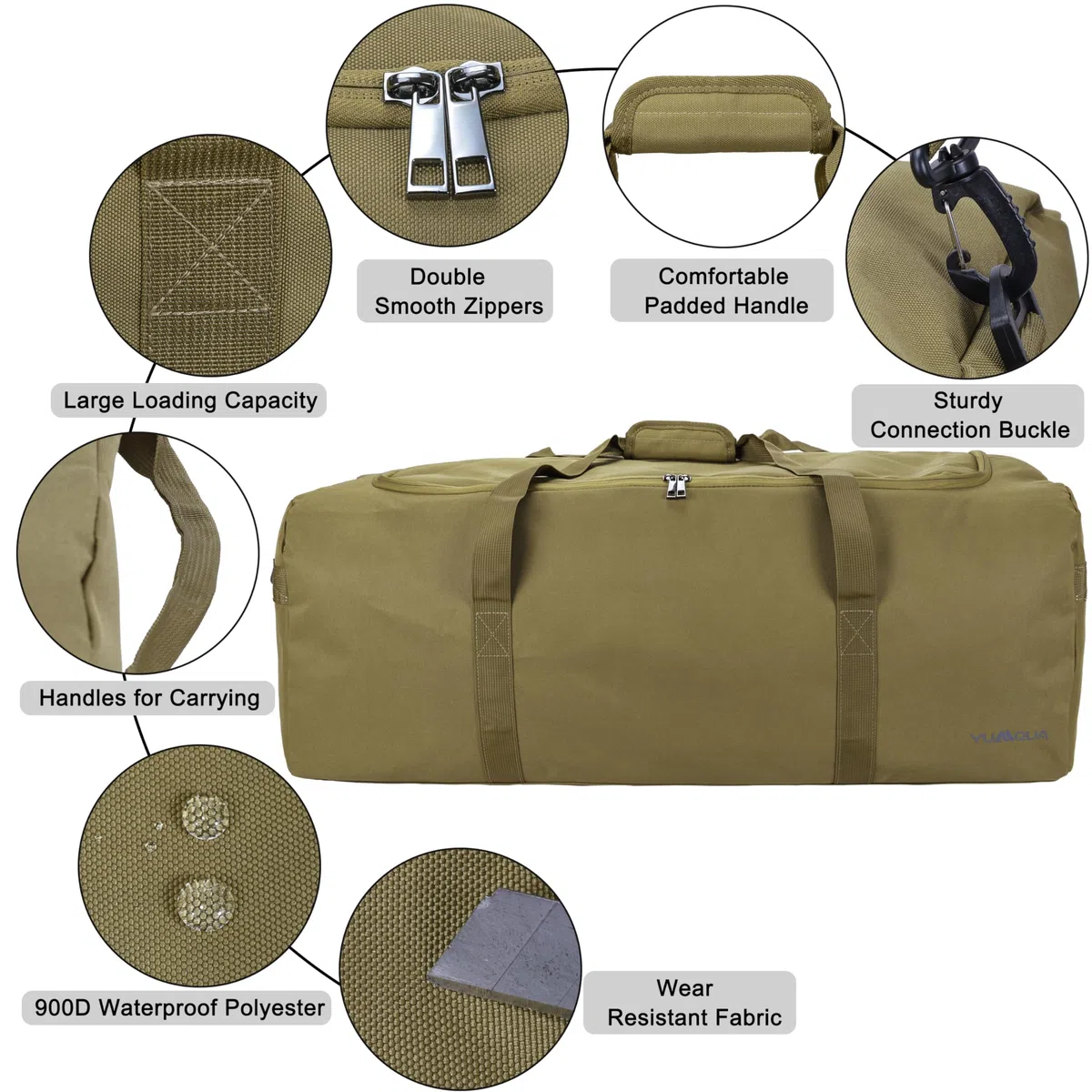 Borsone da Viaggio Grange, 100L Large Borsa da Viaggio Grande Capacità Borsa Sportiva Uomo Impermeabile Borse Bagagli Travel Duffel Bag Resistente Borsoni da Viaggio Grandi per Sport Viaggi Campeggio