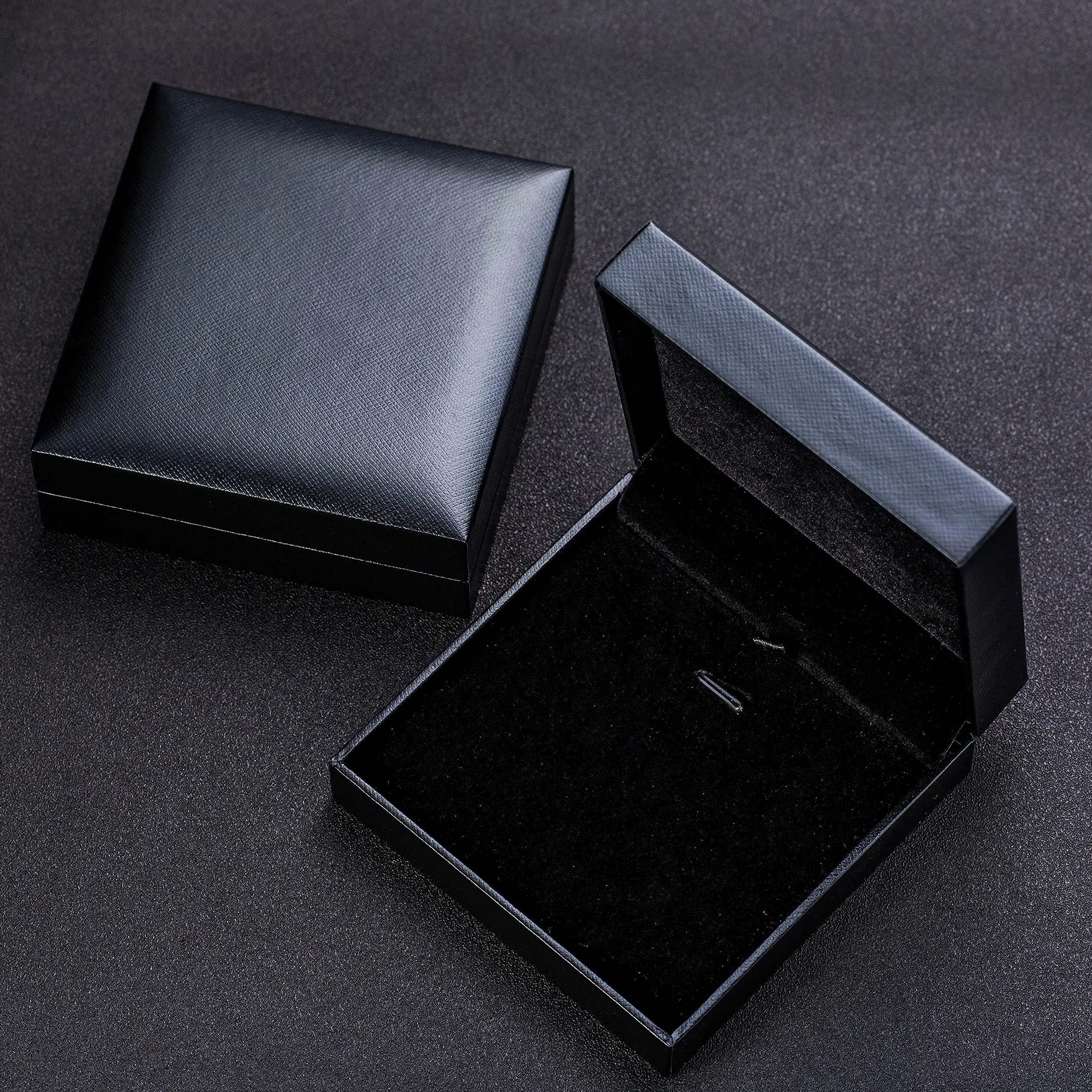 FANCIME Collana Croce Uomo in Argento Sterling 925 Crocifisso Ciondolo Nera, Gioielli Regalo per Lui Ragazzi Bambini - Catena Lunghezza: 60 cm