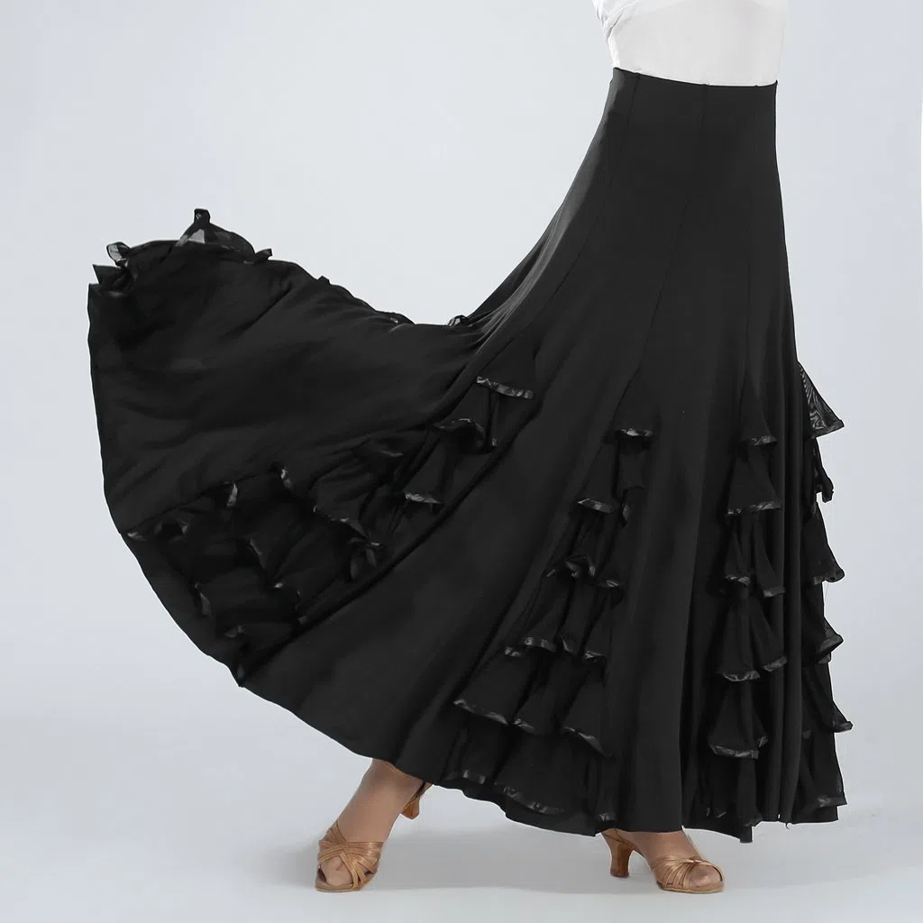 Gonna Lunga Da Donna a Ruota, Gonna Da Ballo, Gonna Lunga Da Ballo Da Sala, Abito Da Flamenco, Costume Latino