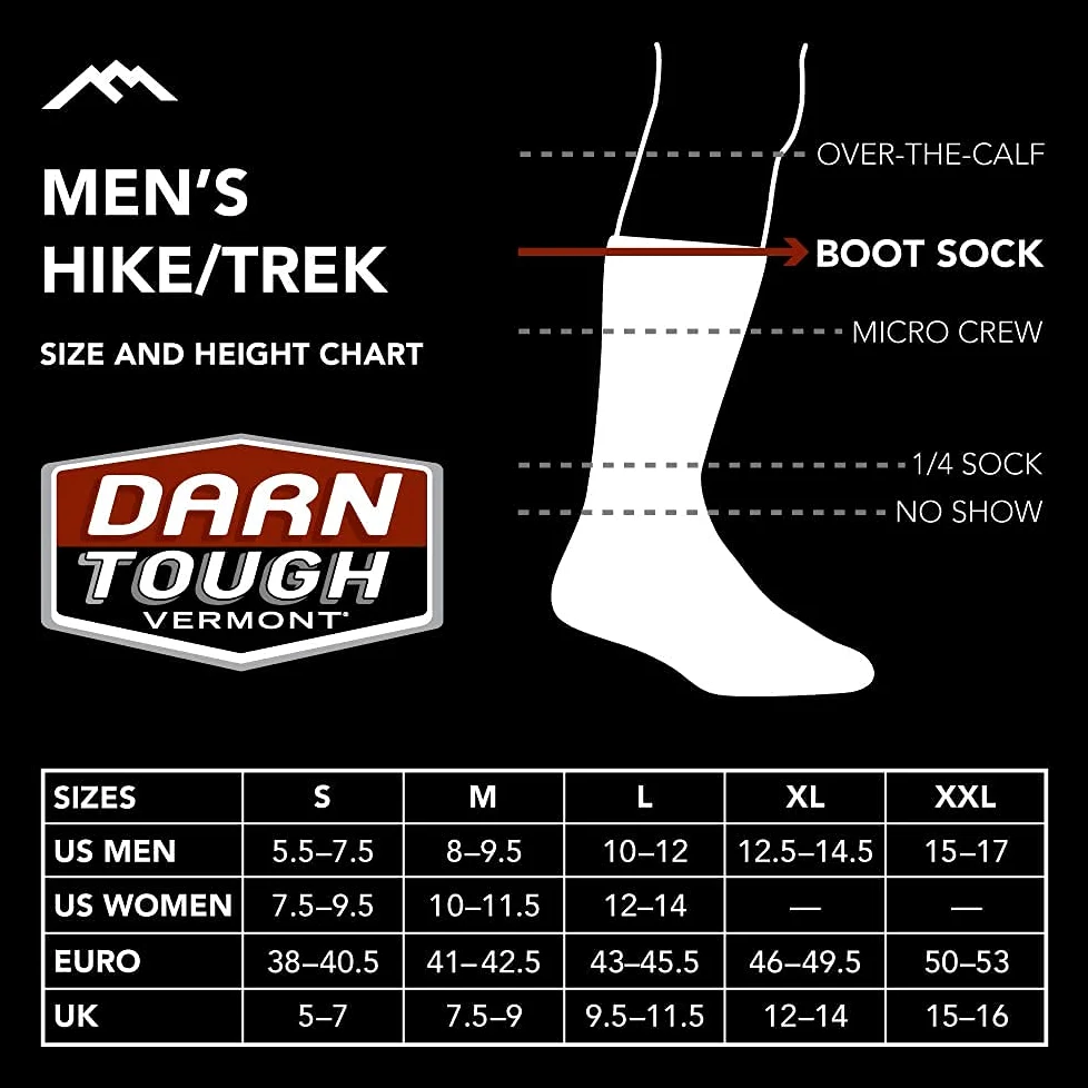 Darn Tough Merino Wool Boot Socks Full Cushion Calzini Uomo (Pacco da 1)