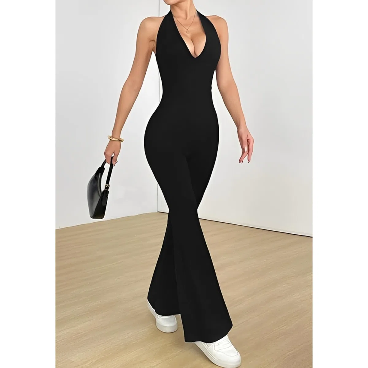 Tuta Intera Donna Aderente Yoga Jumpsuit Sexy Senza Manica Bodysuit Tutina Elegante Elastico Rompers Gym One Piece Palestra Bodysuit