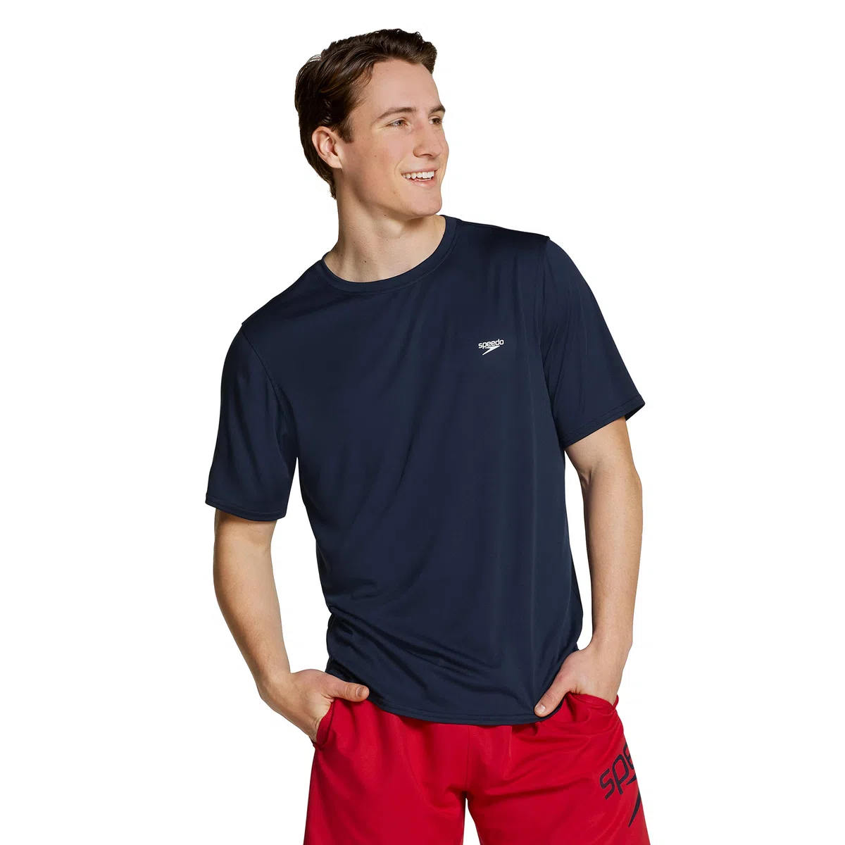 Speedo UV Swim Shirt Basic Easy Short Sleeve Regular Fit Maglietta Rash Guard Uomo