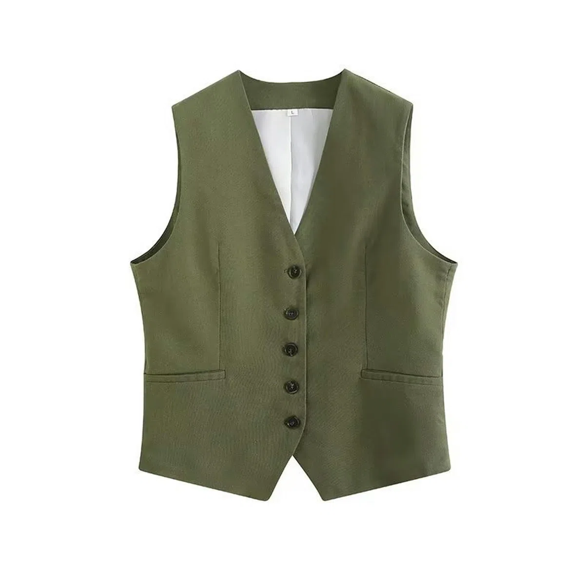Set Gilet Casual Estivo Set Gilet Ampio in Misto Lino + Pantaloncini Set Donna-Abito Blu Navy A0-L