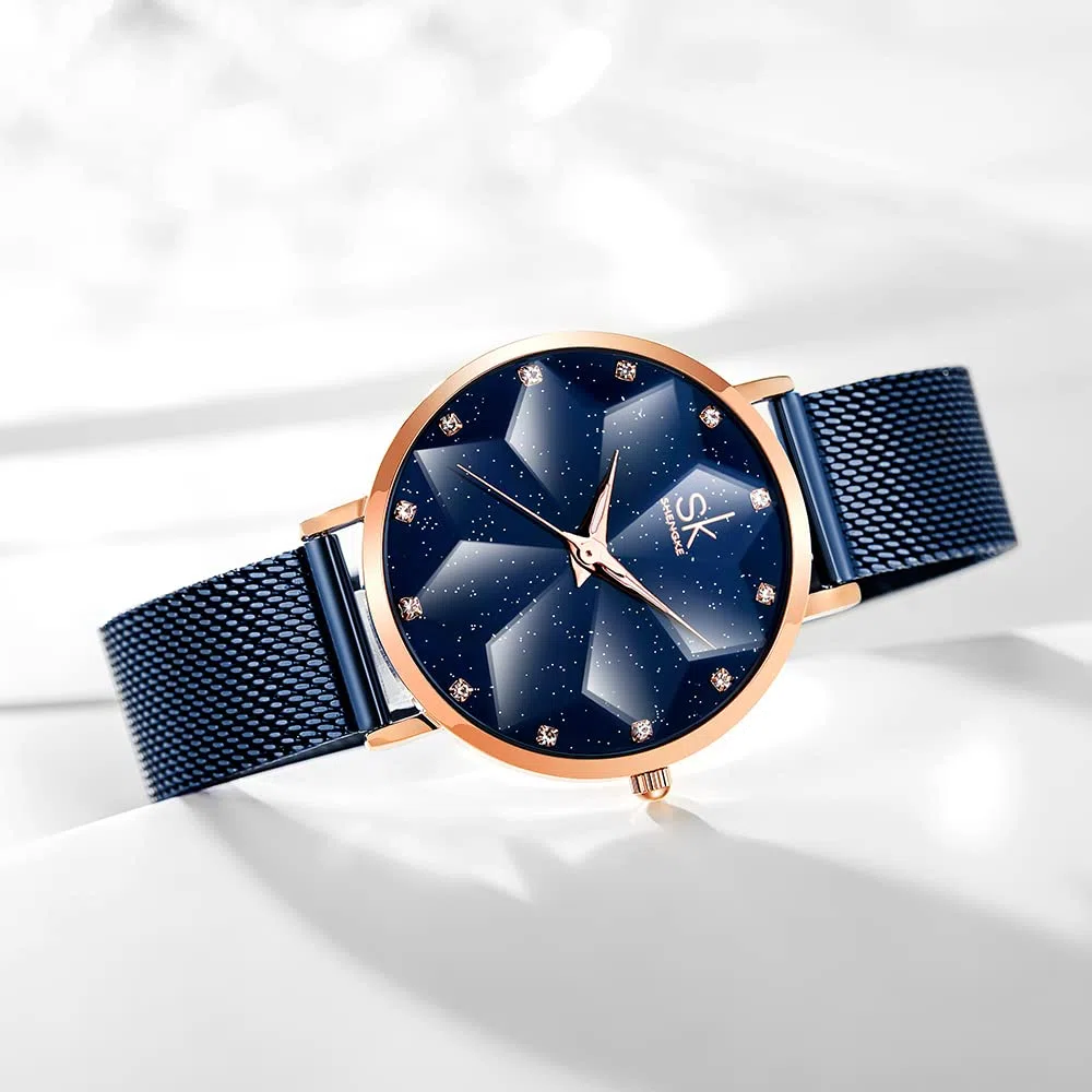 SHENGKE Ladies Orologio da polso creativo da donna, marca di orologi di lusso, orologio da donna, abito in maglia