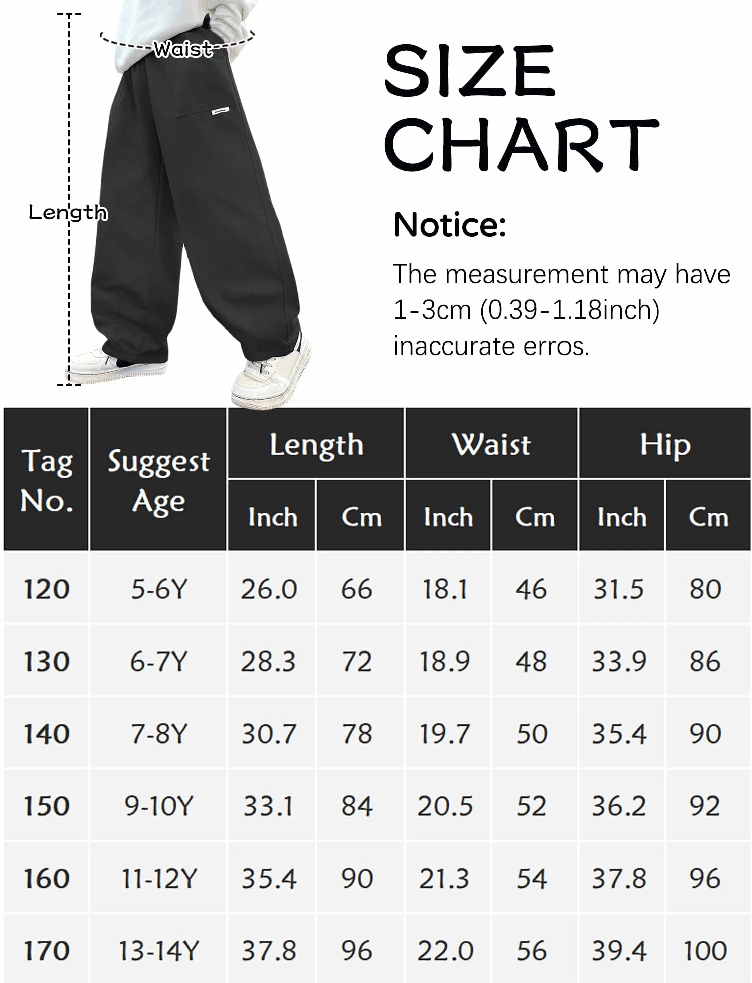 Panegy Ragazzi Pantaloni Cargo Bambini Vita Elastica Alta Pantaloni Baggy Cotone Sciolto Scuola Track Joggers con Tasche Y2K Streetwear