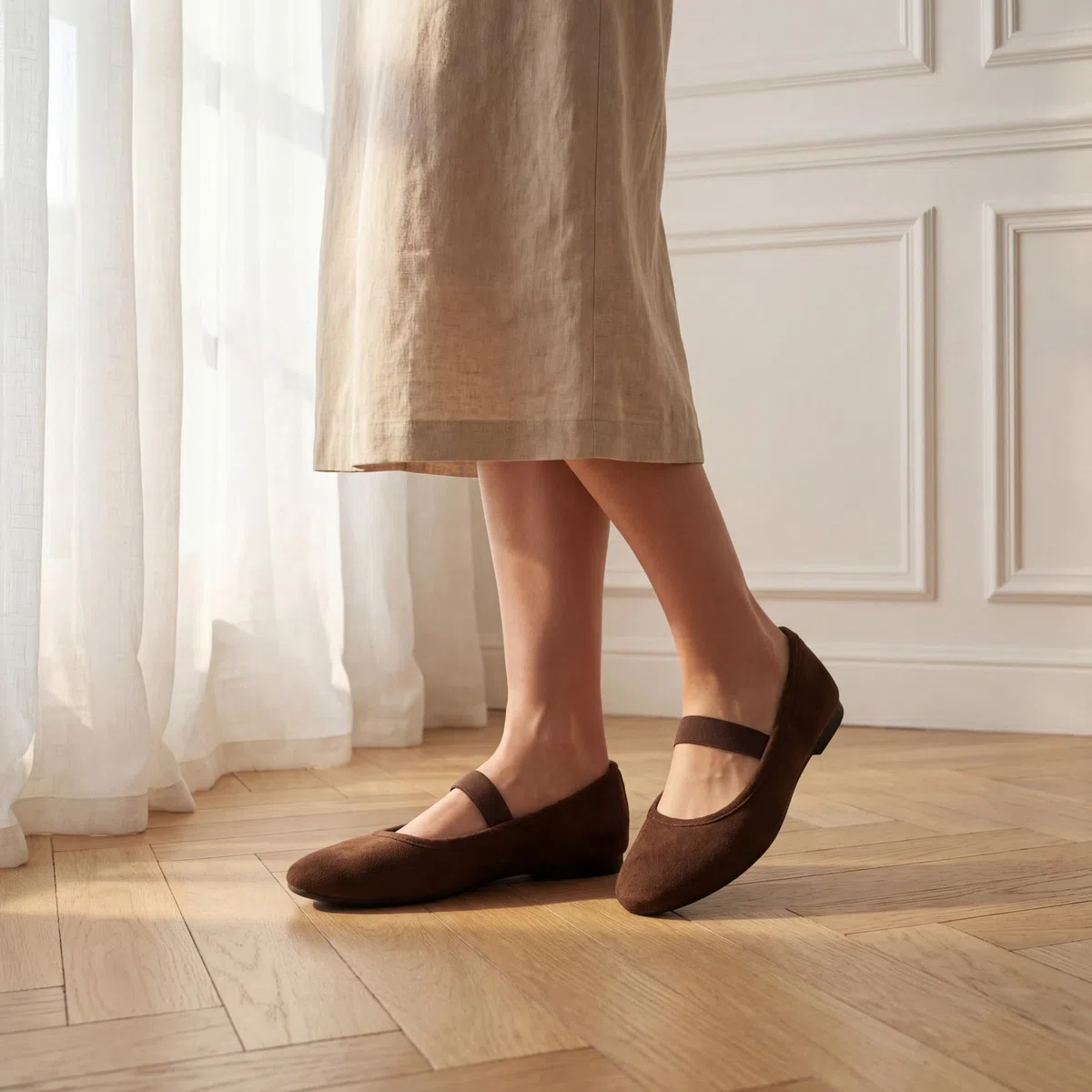 GLAMORA Ballerine da donna con cinturino elastico, Mary Jane, scarpe piatte comode, morbide e leggere, punta rotonda, ballerina classica, elegante, suola antiscivolo, scarpe da donna quotidiane