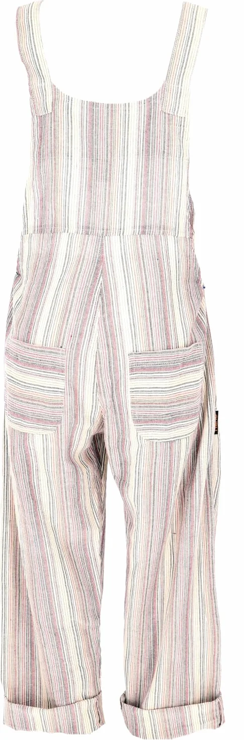 GURU SHOP Salopette ariose stile etnico boho oversize, tuta estiva da donna, in cotone