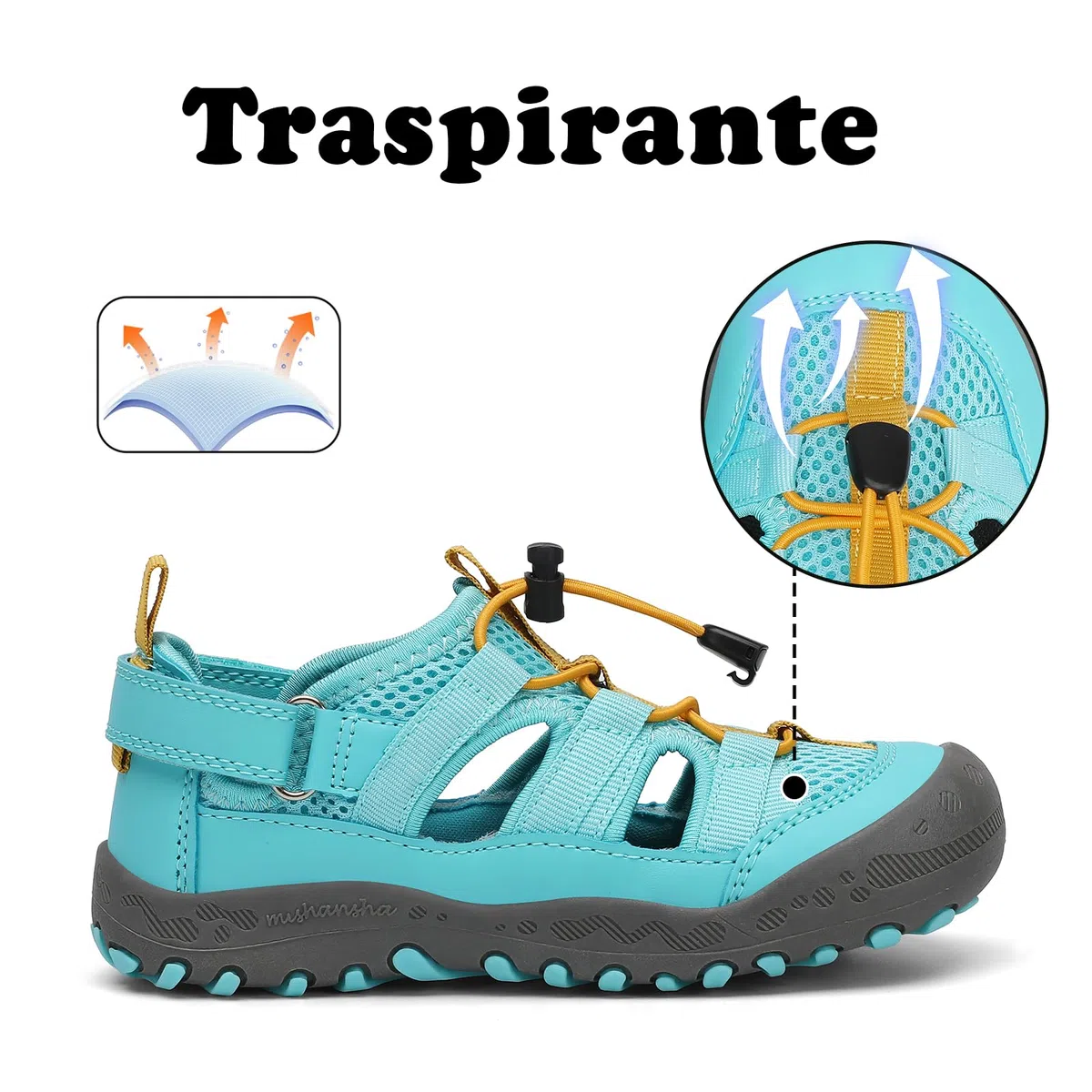 Mishansha Sandali Chiusi Bambino Bambini Estivi Scarpe Trekking Ragazzi Traspirante 24-38 EU