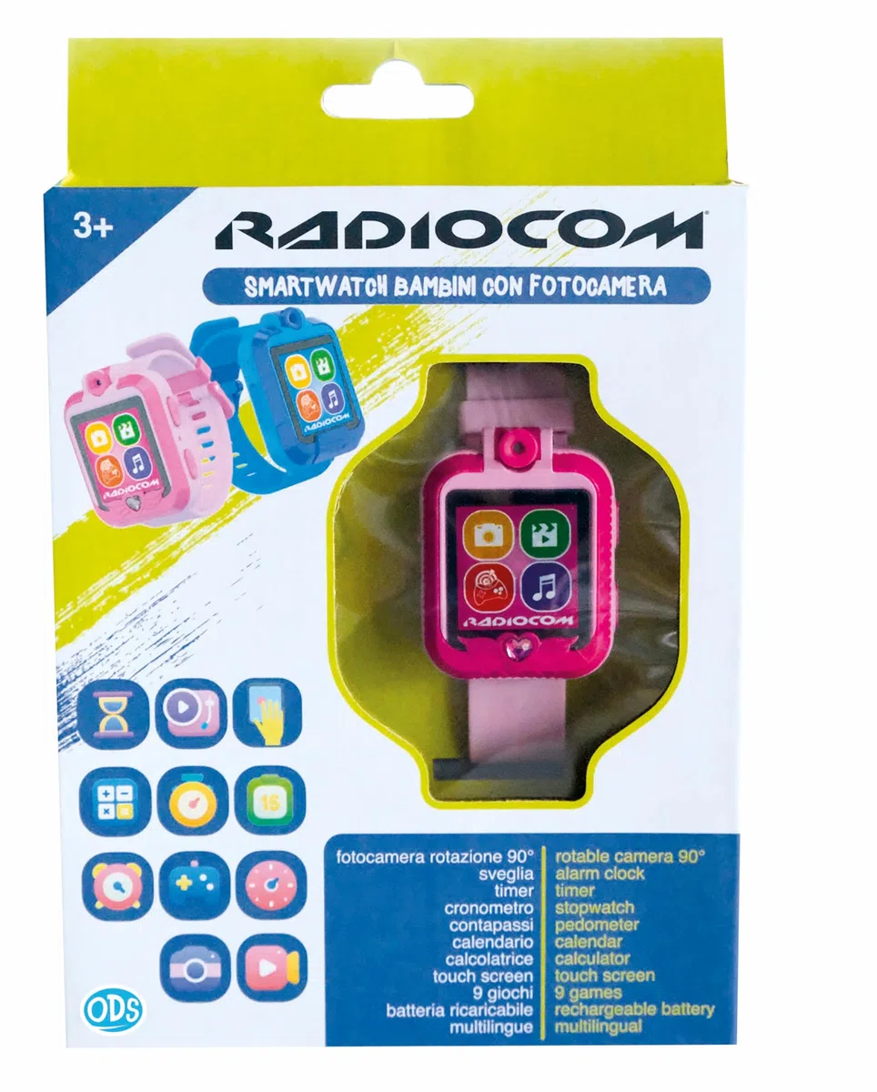 ODS | Radiocom Smartwatch Bambini con Camera 128 MB Rosa, Orologio Digitale Bambina, Smart Watch per bambini