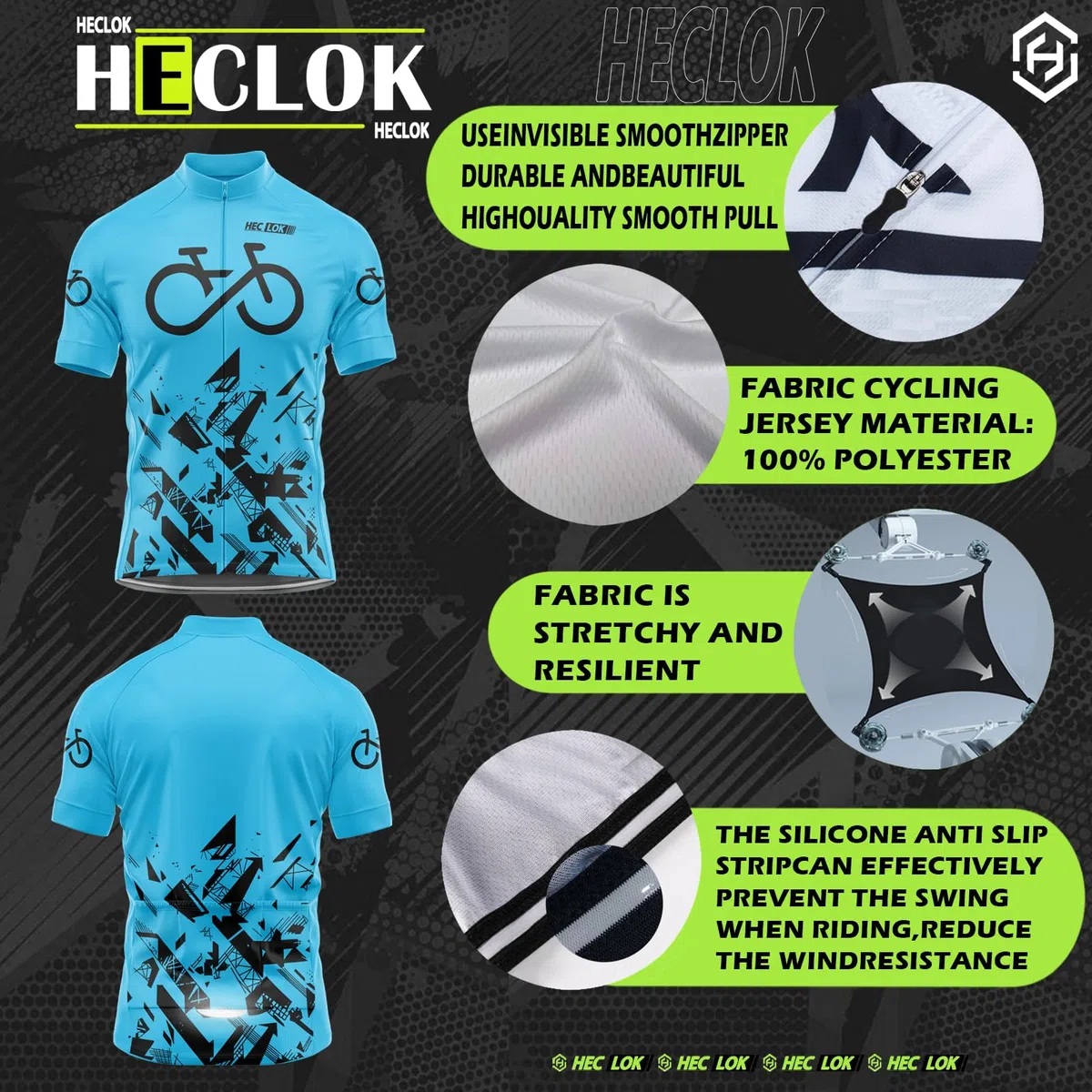 Abbigliamento Ciclismo Set Manica Corta Tuta Ciclismo Uomo Completo Ciclismo Estivo Per Bici Da MTB, Con Pantaloncini Imbottiti in Gel Traspirante e Ad Asciugatura Rapida