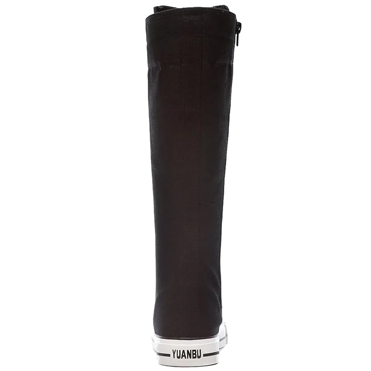 ANUFER Ragazze Donna Al Ginocchio Stivali di Tela Lacci Zip Piatto Scarpe Sportive