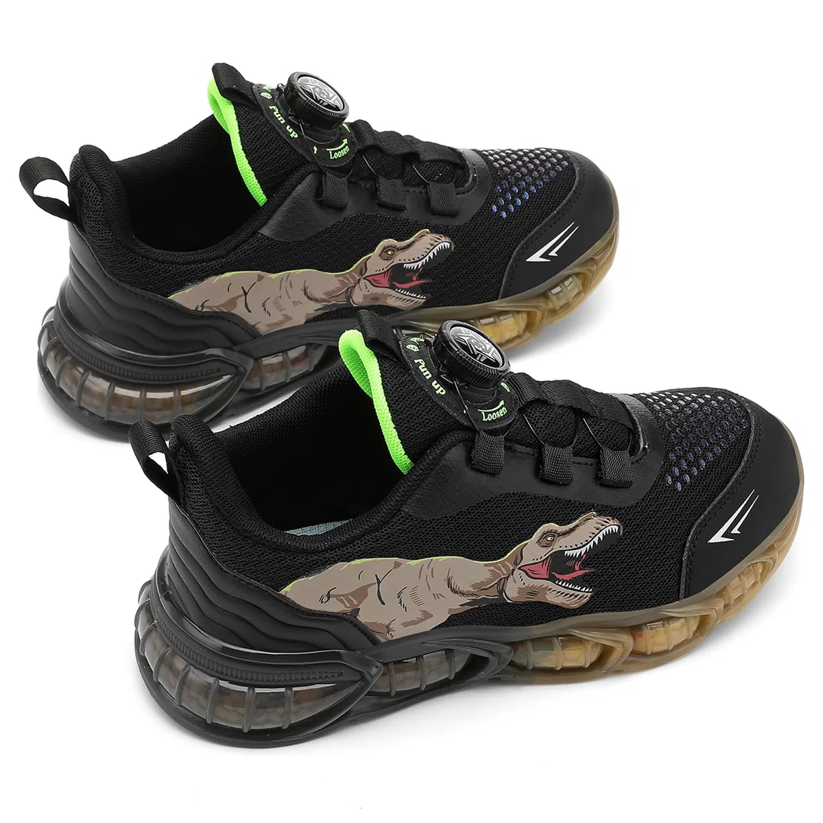 Scarpe da Ginnastica per Bambini, Scarpe da Corsa alla Moda per Ragazzi, Scarpe Sportive con Motivo Dinosauro, Comode Scarpe da Jogging Traspiranti Leggere EU28-38