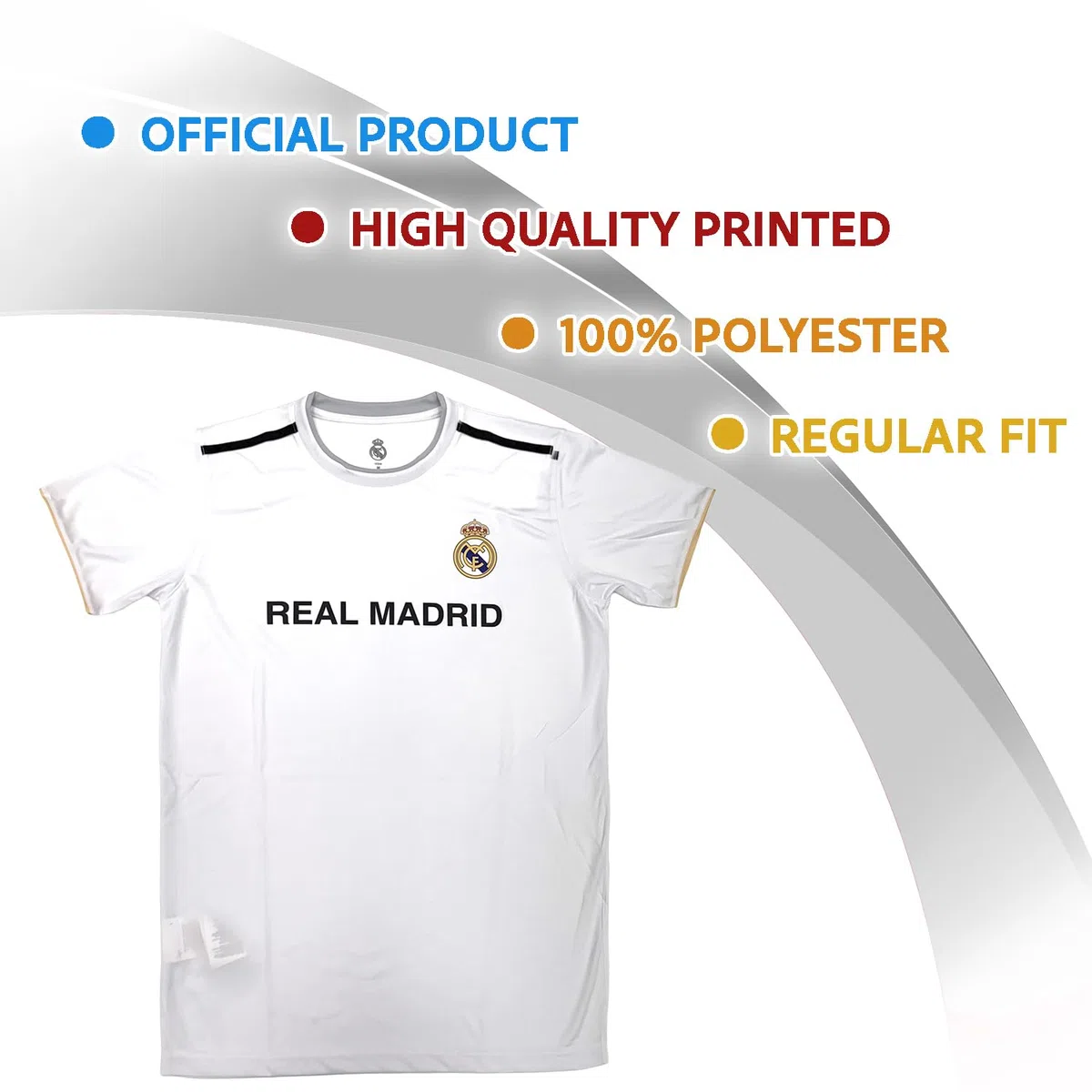 REAL MADRID Maglia Calcio Stagione 2025/26. Replica Stadio Ufficiale per Adulto, Ragazzo e Bambino