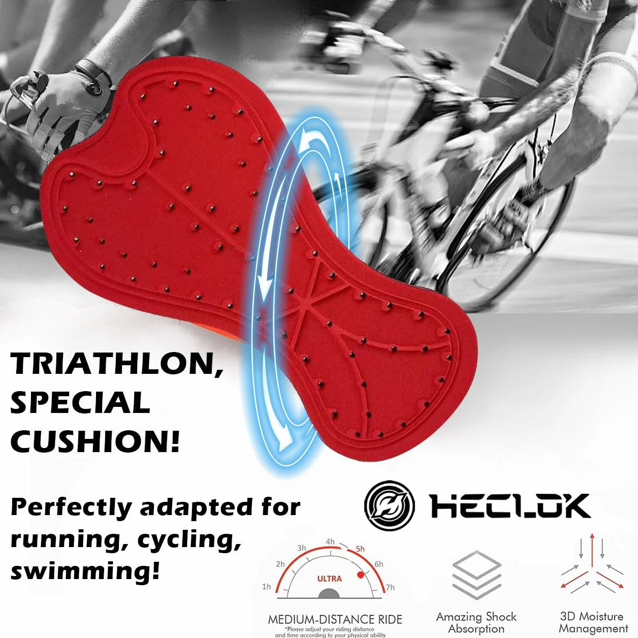 Magliette da ciclismo da uomo, Tuta da triathlon da uomo, Ciclismo Body Skinsuit Sportswear Abbigliamento Triathlon, with Pad per Nuoto, Corsa, Ciclismo, Body Ciclismo Uomo