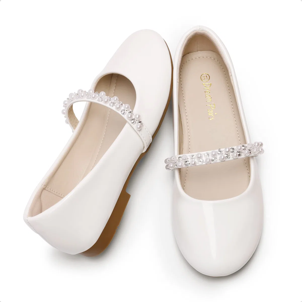 DREAM PAIRS Scarpe da Principessa da Bambina Eleganti Mary Jane Ballerine Scarpe per Festa di Nozze
