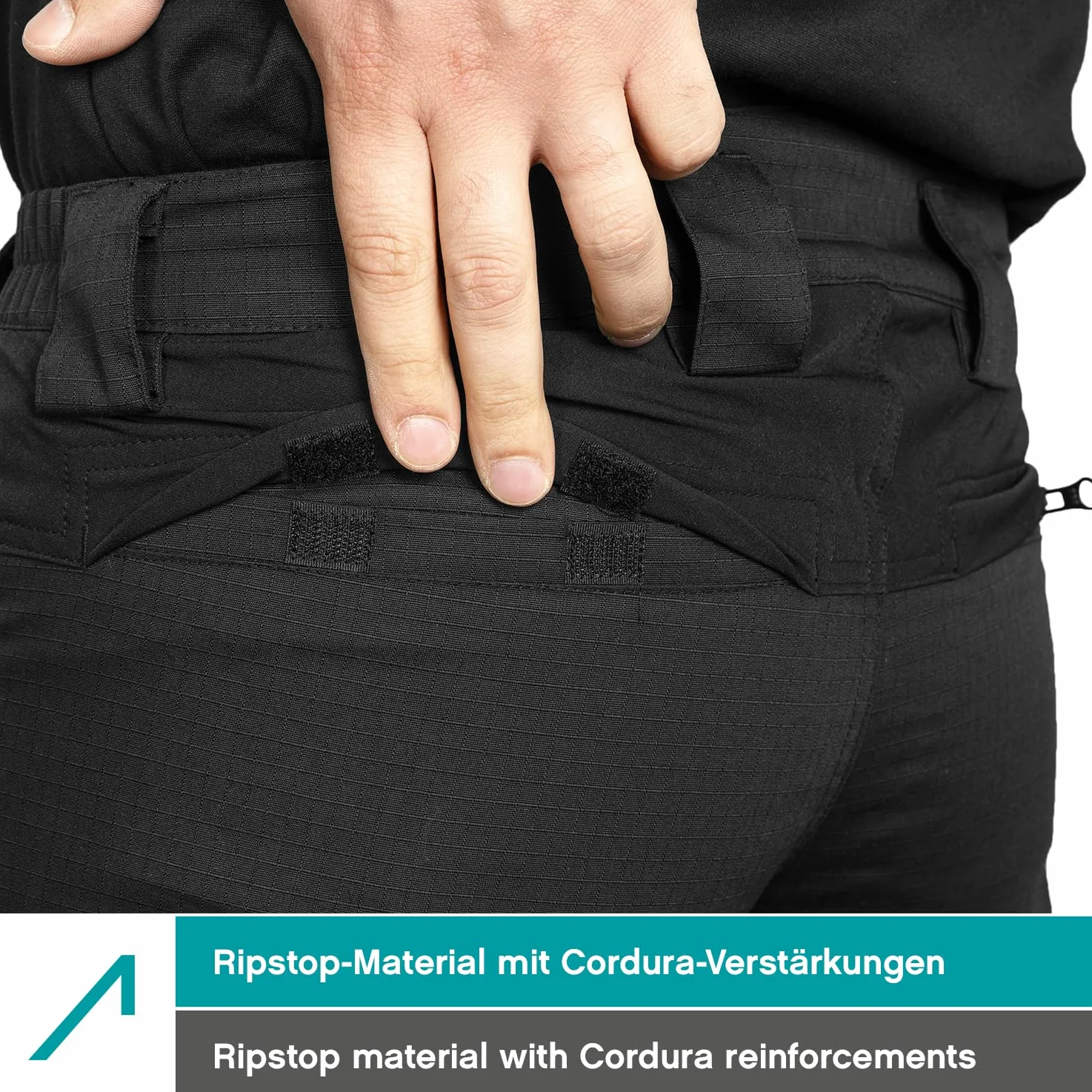 ACE Constructor Pantaloni da lavoro da uomo corti - Pantaloni da lavoro da uomo con tasche cargo e vita elasticizzata per l'estate