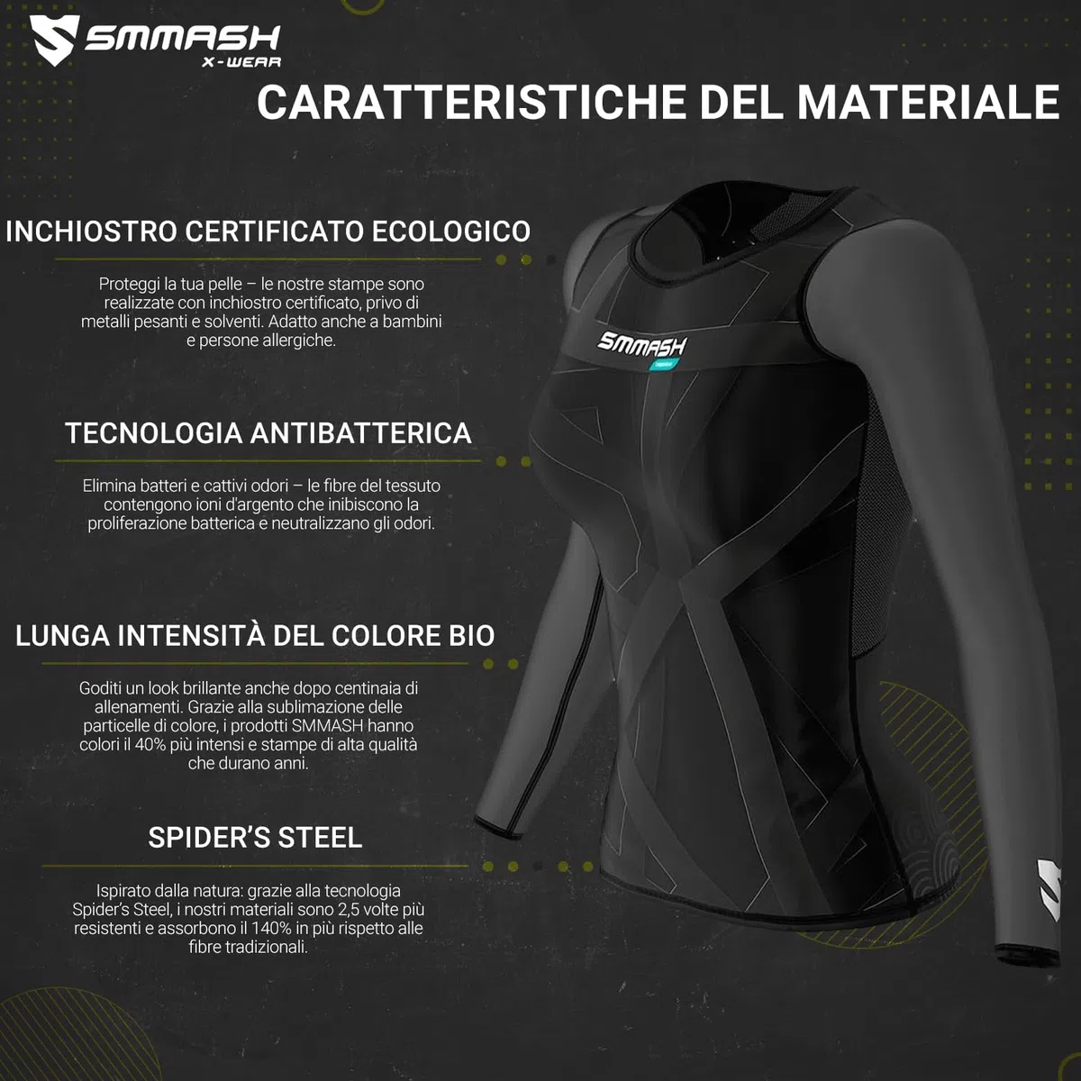 SMMASH Camicia Funzionale Camicia da Donna A Compressione Camicia Sportiva A Manica Lunga Traspirante con Tecnologia Seconda Pelle Fitness Top Outdoor