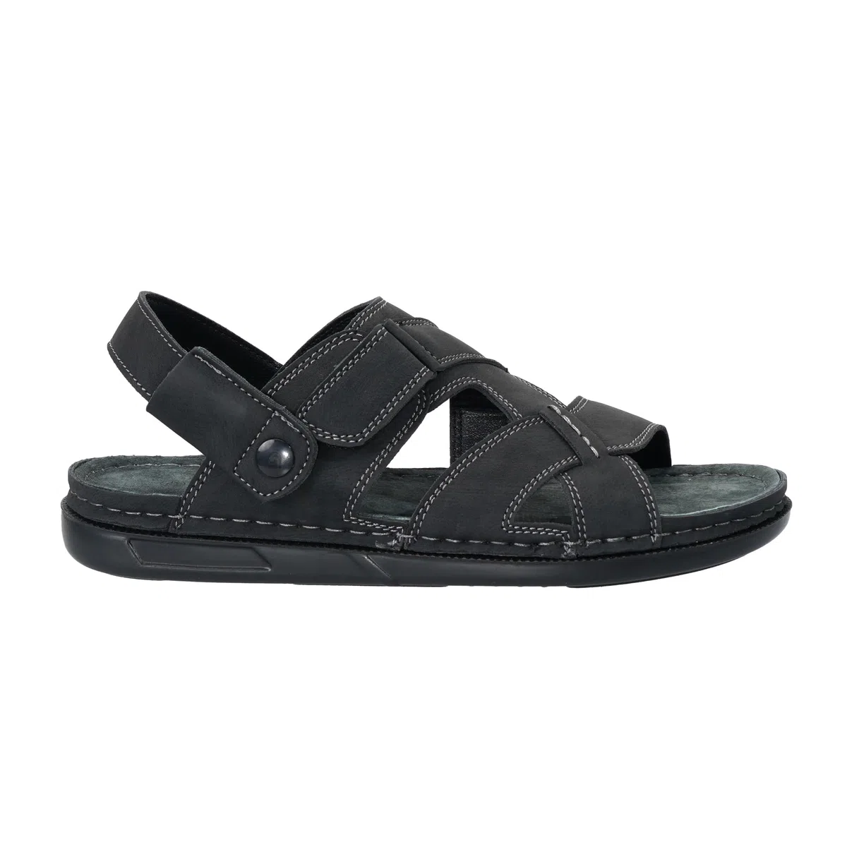 JOMIX Sandali Uomo in Pelle con Strappo Regolabile, Sandali Sportivi Ortopediche Comodi Suola Antiscivolo per Estivo, Casual e Outdoor MOX250660