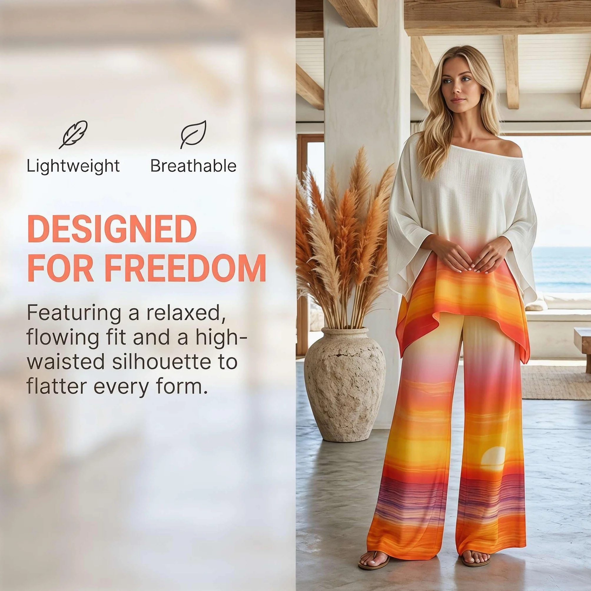 2 Pezzi Tuta Donna Complete Elegante Lino Estivo Boho Chic Top Kaftano Vintage e Pantaloni Gamba Larga Tute Curvy Completo Cerimonia Leggero Taglie Forti Spiaggia Vacanze Primaverile Set