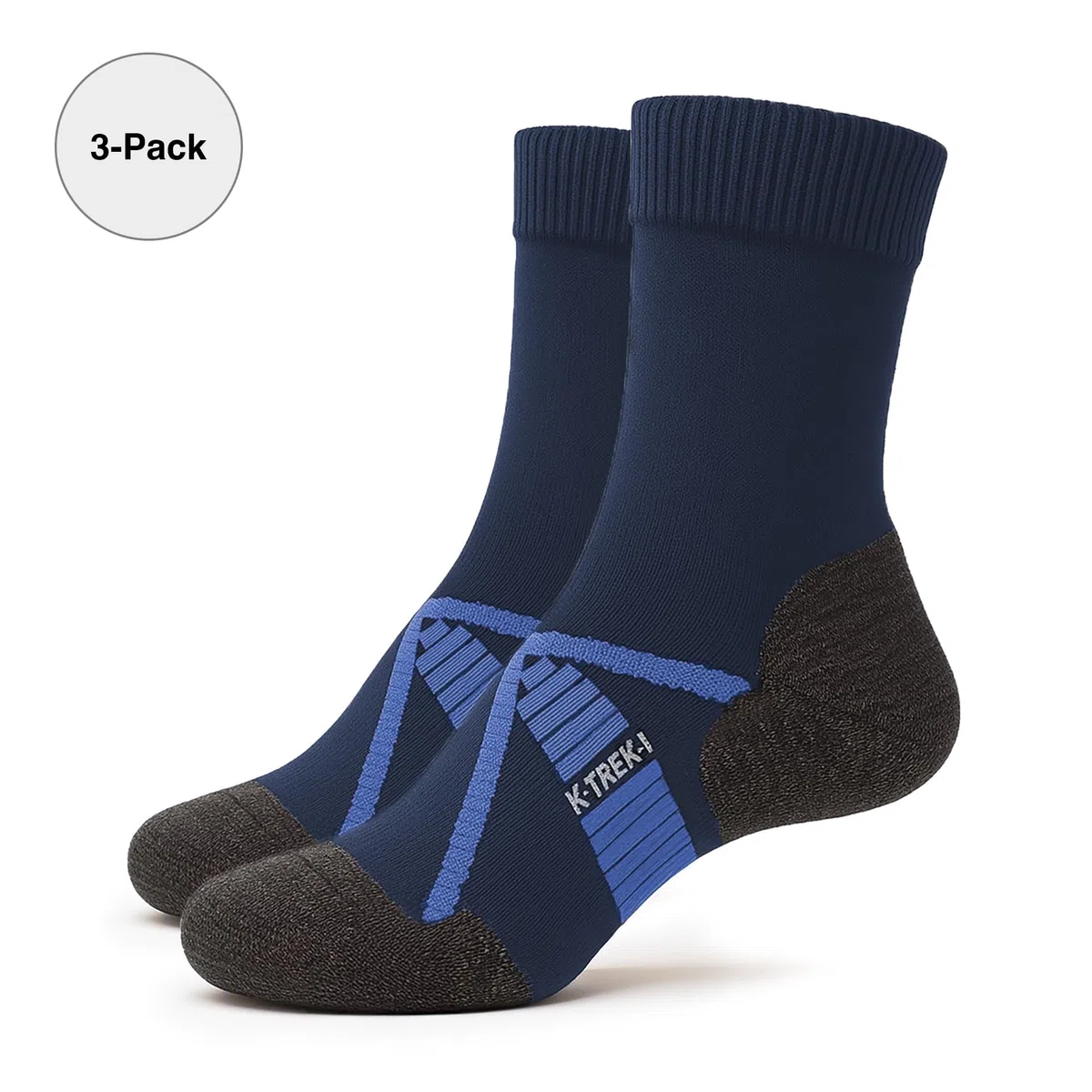 Kaiera - Trek Light – 3 Paia di Calze da Trekking Leggere in Lana Merino, Traspiranti, Made in Italy, Ideali per Hiking Estivo