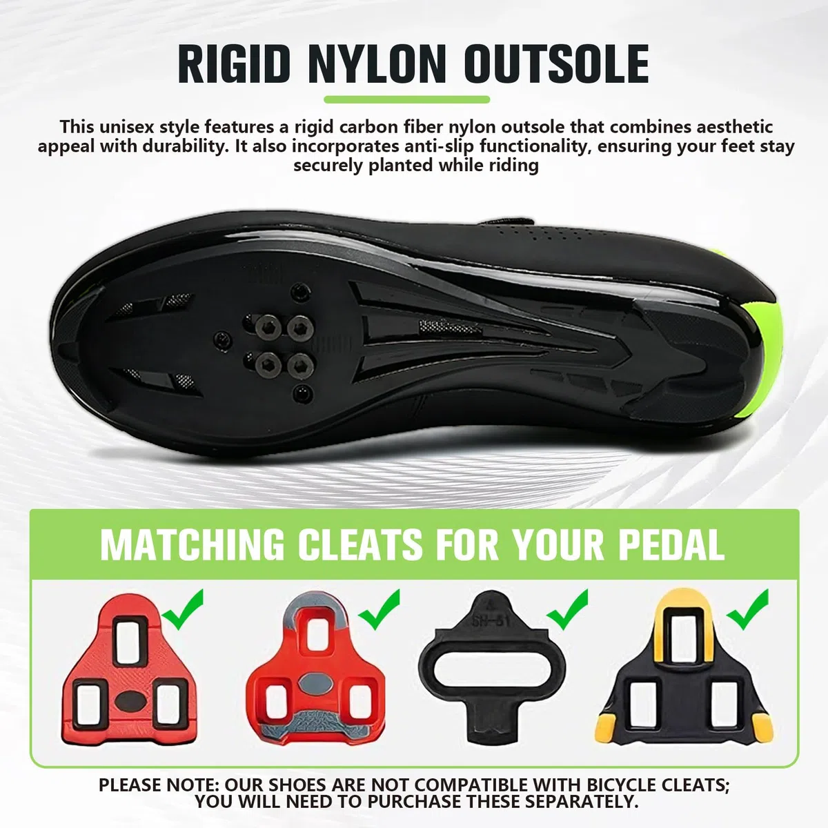 Tinta Unita Scarpe da Ciclismo, Uomo Donna Scarpa da Bici da Strada E MTB, Sneakers Ginnastica Professionali per Esterni Compatibili con Peloton SPD/SPD-SL e Look