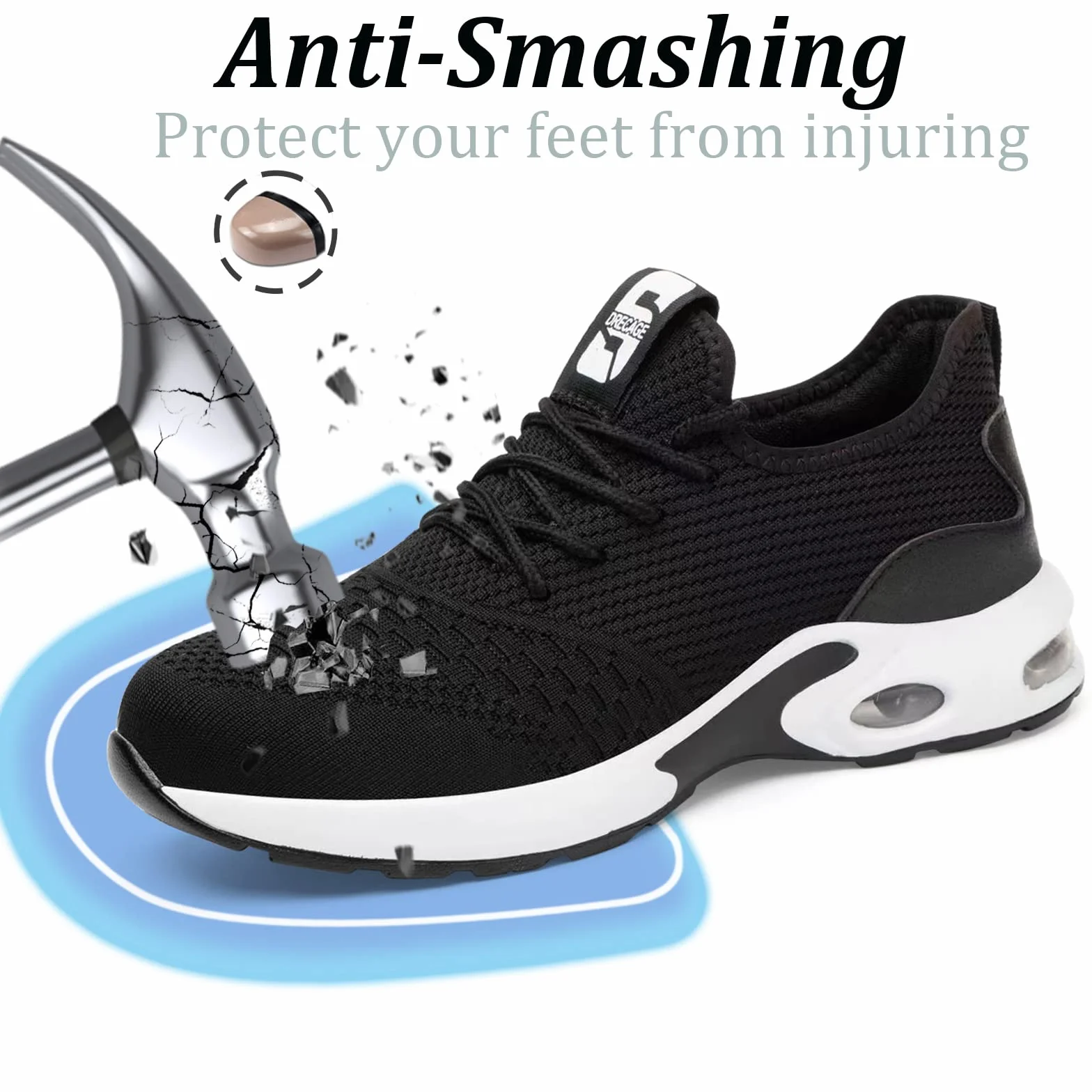 Scarpe Antinfortunistiche Uomo Donna Leggere Scarpe da Lavoro con Punta in Acciaio Traspiranti Antiscivolo Scarpe Sportive di Sicurezza
