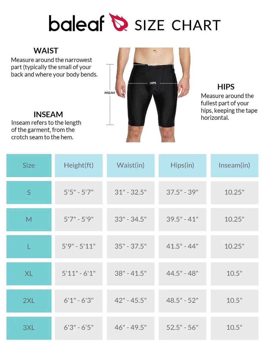 baleaf Costume da Bagno da Uomo Asciugatura Rapida Pantaloncini da Bagno Impermeabile Mare Piscina UPF 50+