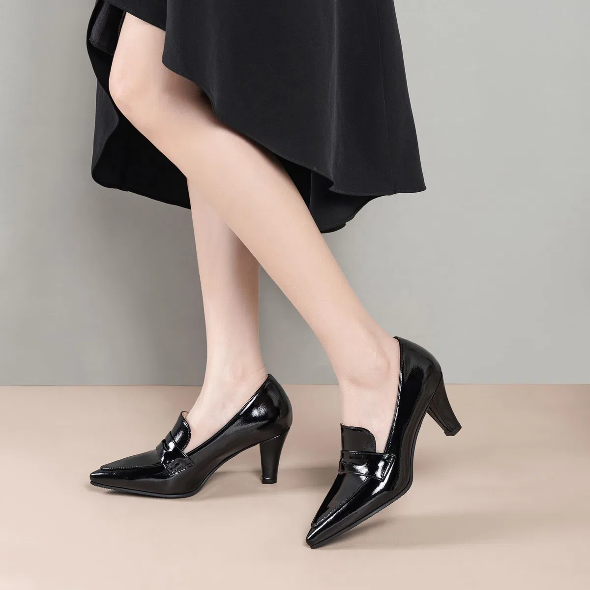 Gicoiz Ufficio Tacco a Spillos Vernice Donna Loafer