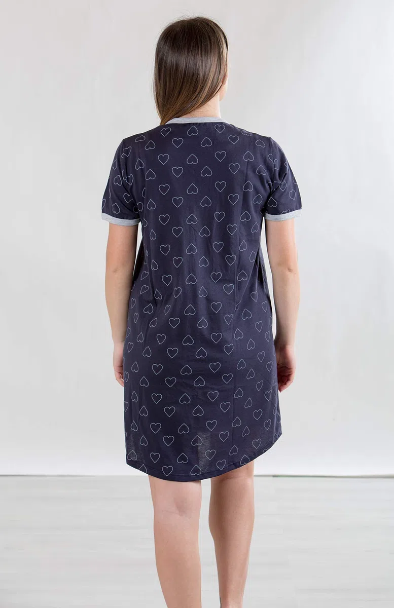 Premamy - Camicia Clinica per Donna, Modello Svasato, Materiale Anallergico, Pre-Post Parto