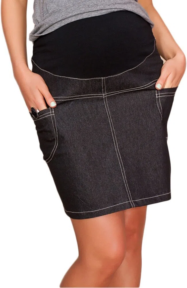 Mija - Gonna Denim Jeans Causal Premaman e Gravidanza 9060
